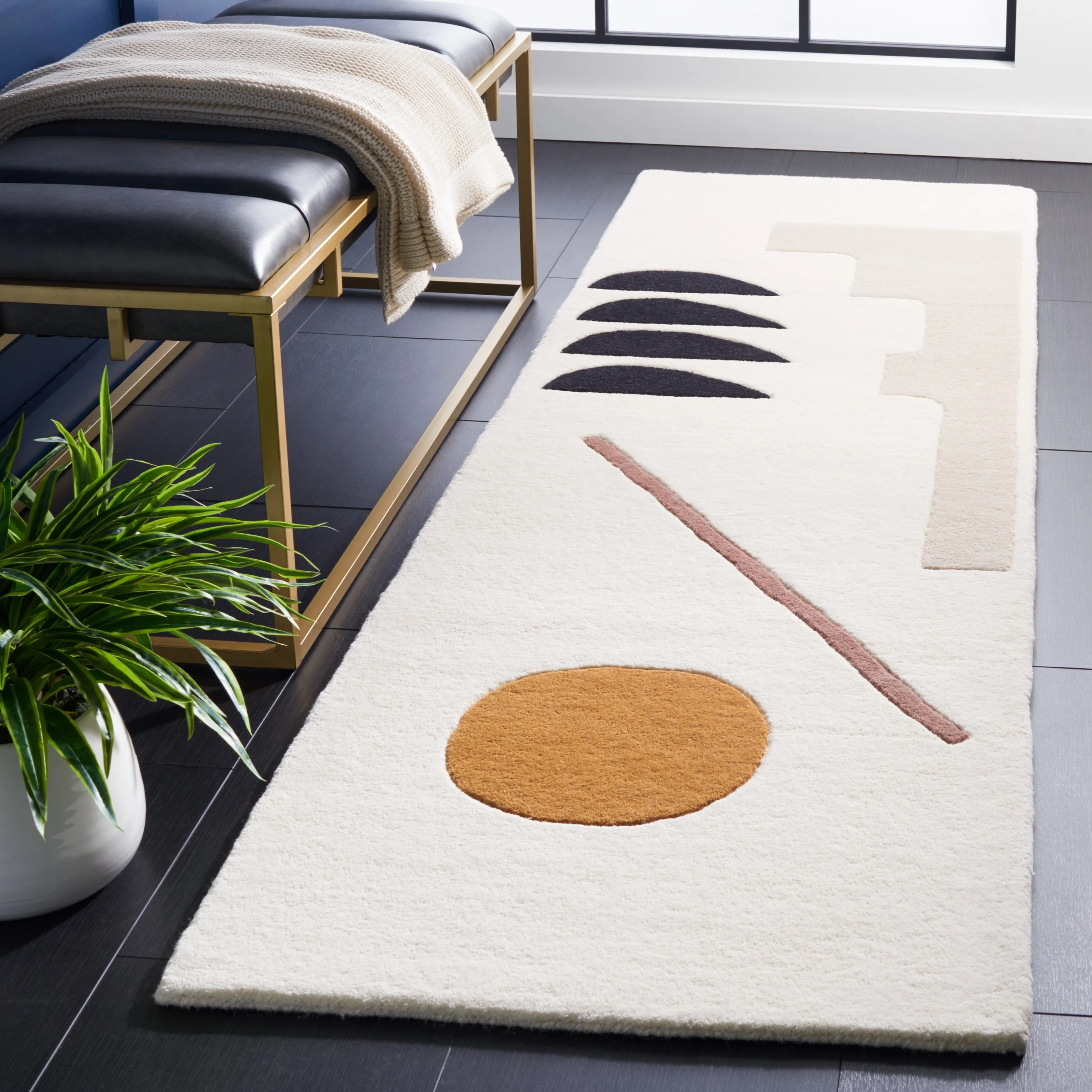SAFAVIEH Handmade Fifth Avenue Adrie Mid-Century Modern Wool Rug