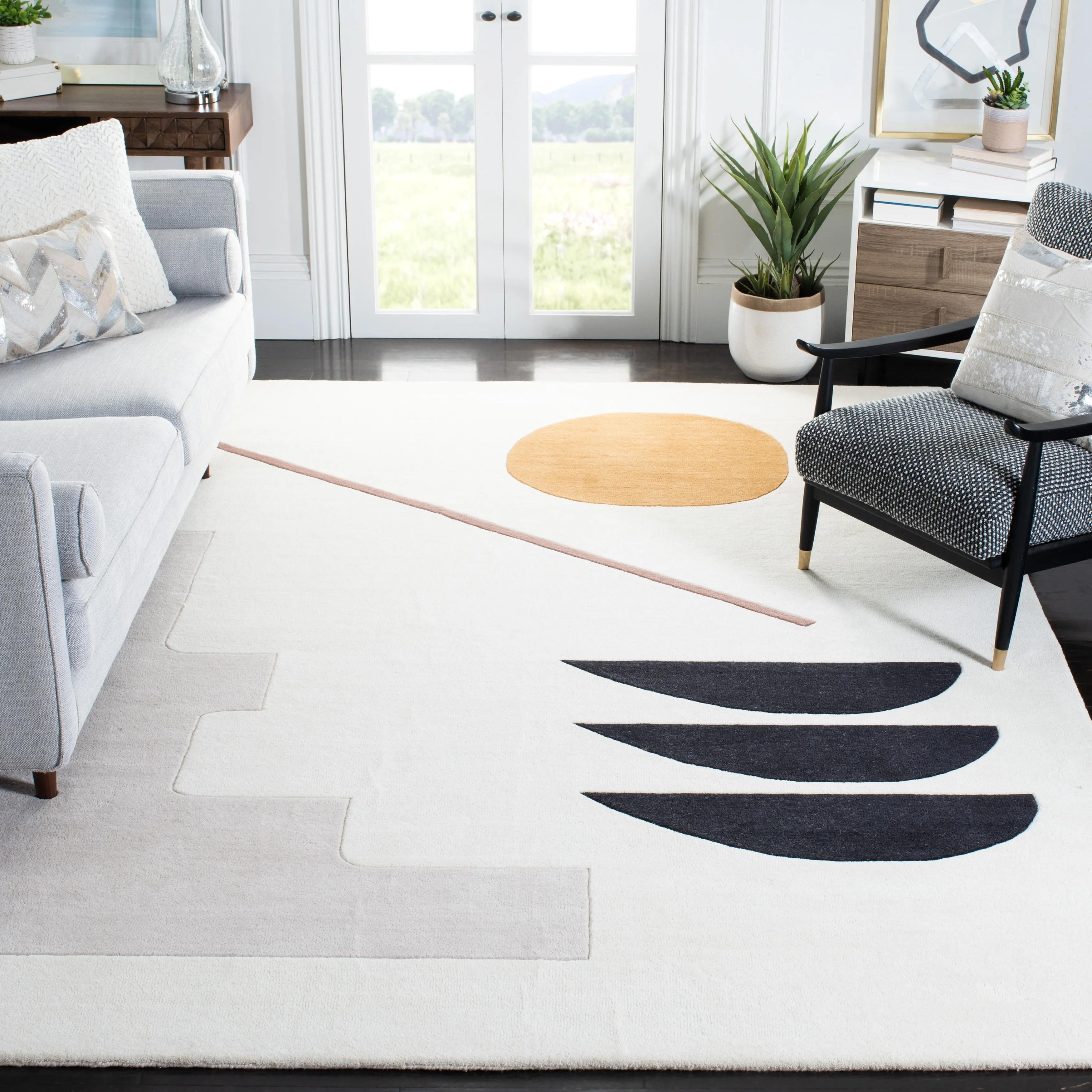SAFAVIEH Handmade Fifth Avenue Adrie Mid-Century Modern Wool Rug