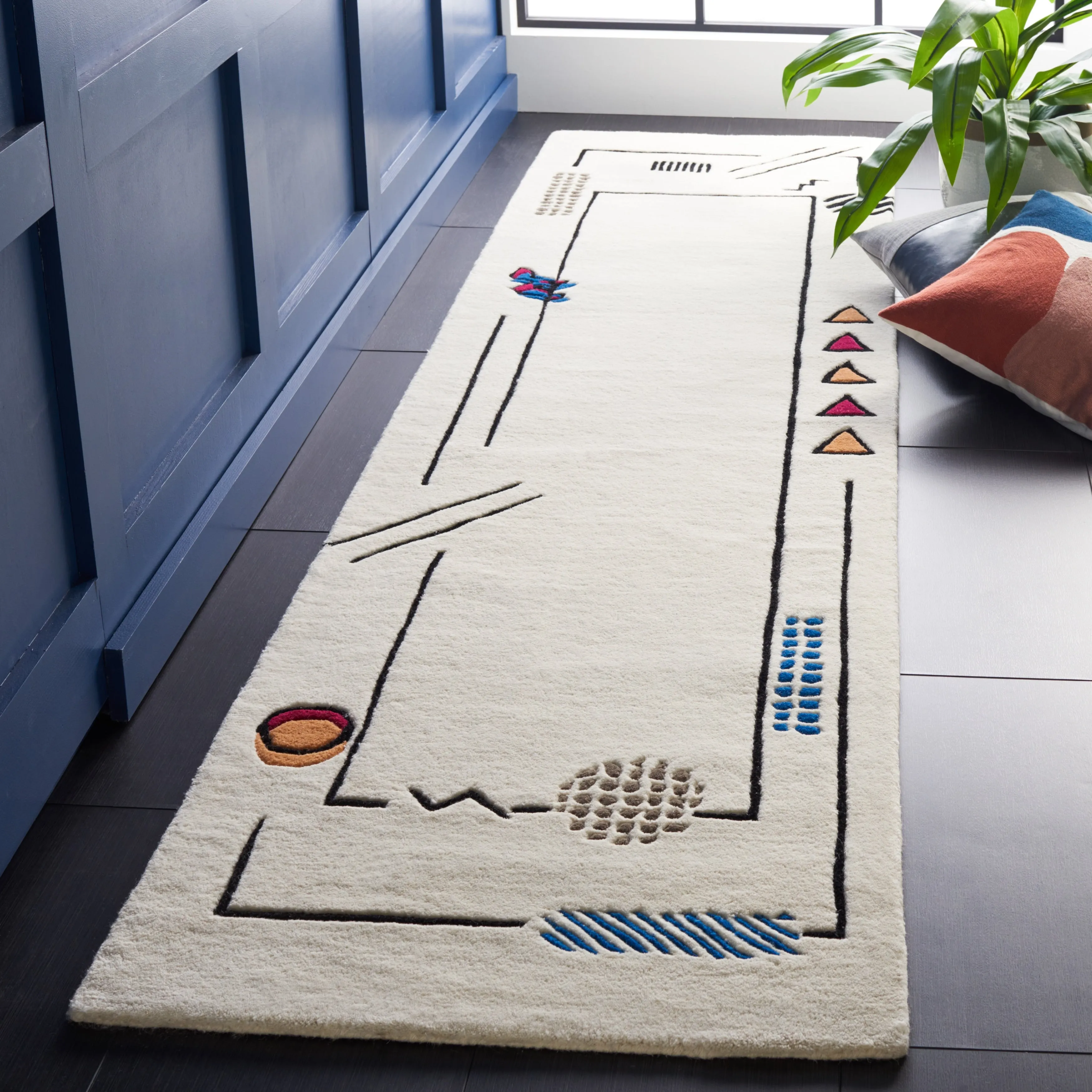 SAFAVIEH Handmade Fifth Avenue Aysu Mid-Century Modern Wool Rug
