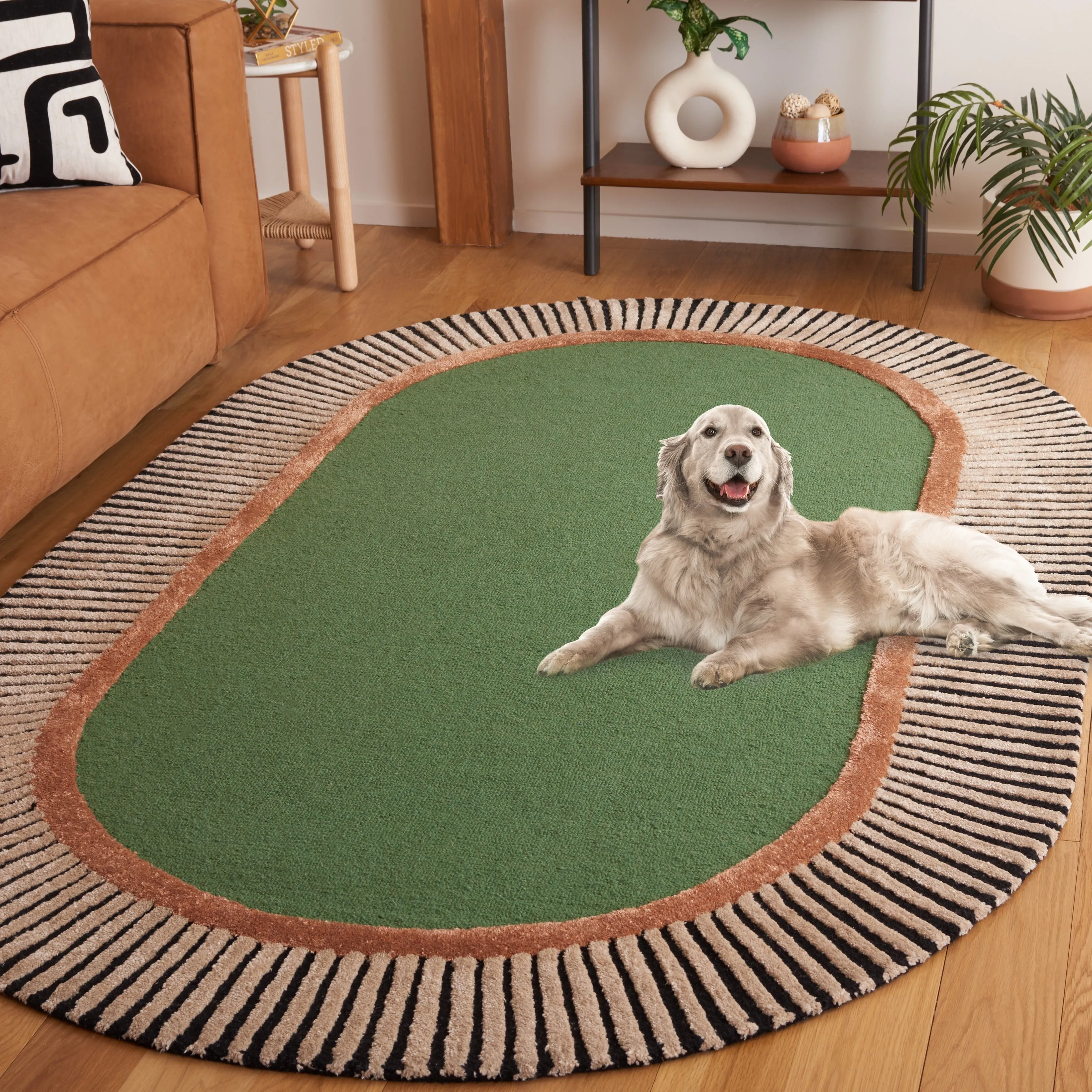 SAFAVIEH Handmade Fifth Avenue Zvjatka Mid-Century Modern Wool Rug