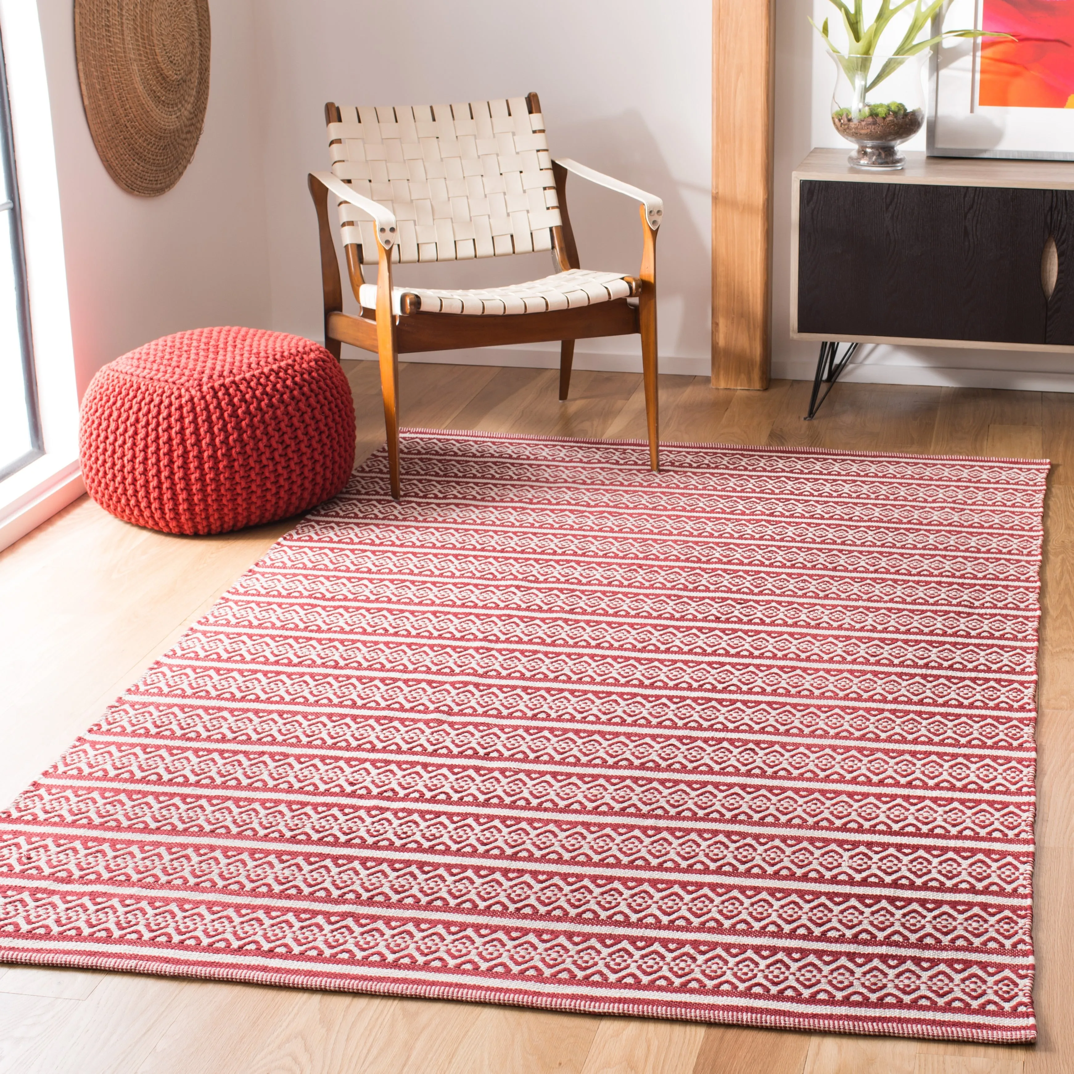 SAFAVIEH Handmade Flatweave Montauk Clayton Casual Cotton Rug