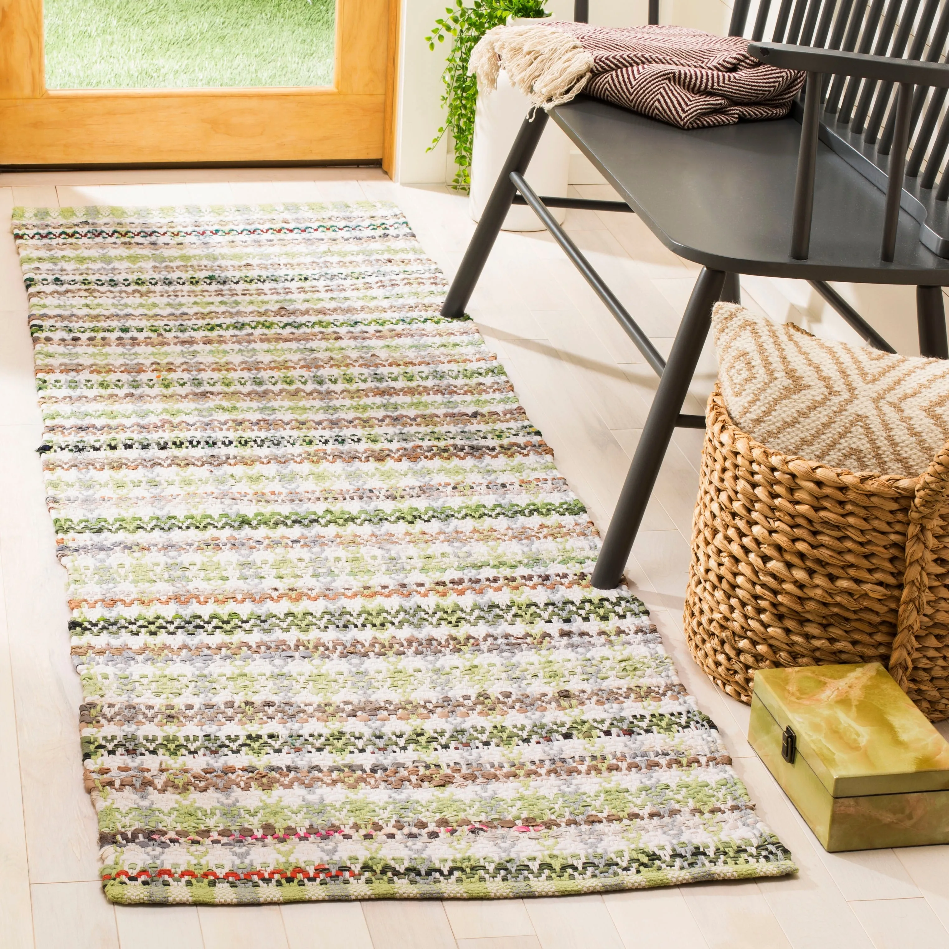 SAFAVIEH Handmade Flatweave Montauk Hermanda Casual Cotton Rug