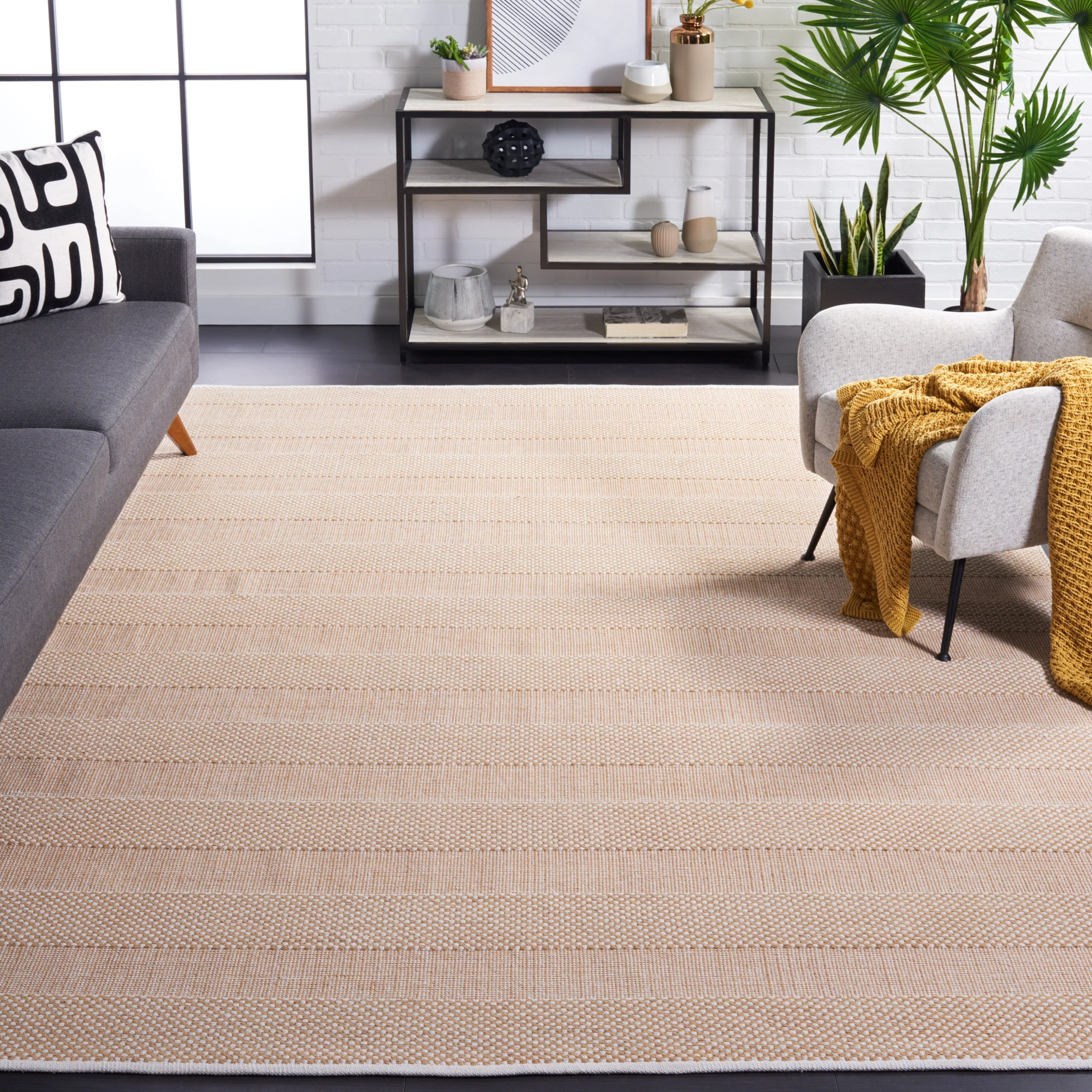 SAFAVIEH Handmade Flatweave Striped Kilim Shayna Cotton Rug