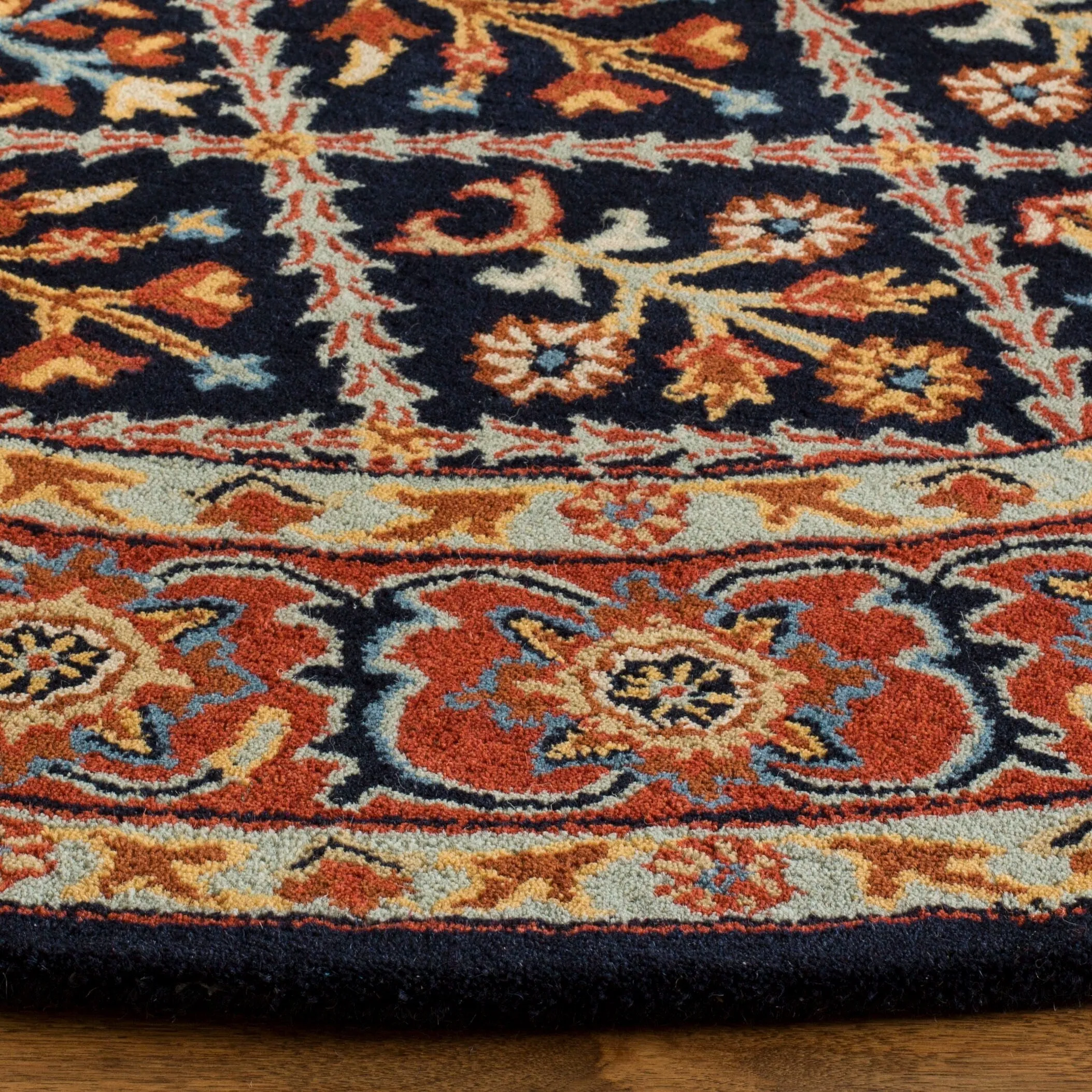SAFAVIEH Handmade Heritage Overlapping Diamond Traditional Oriental Wool Rug