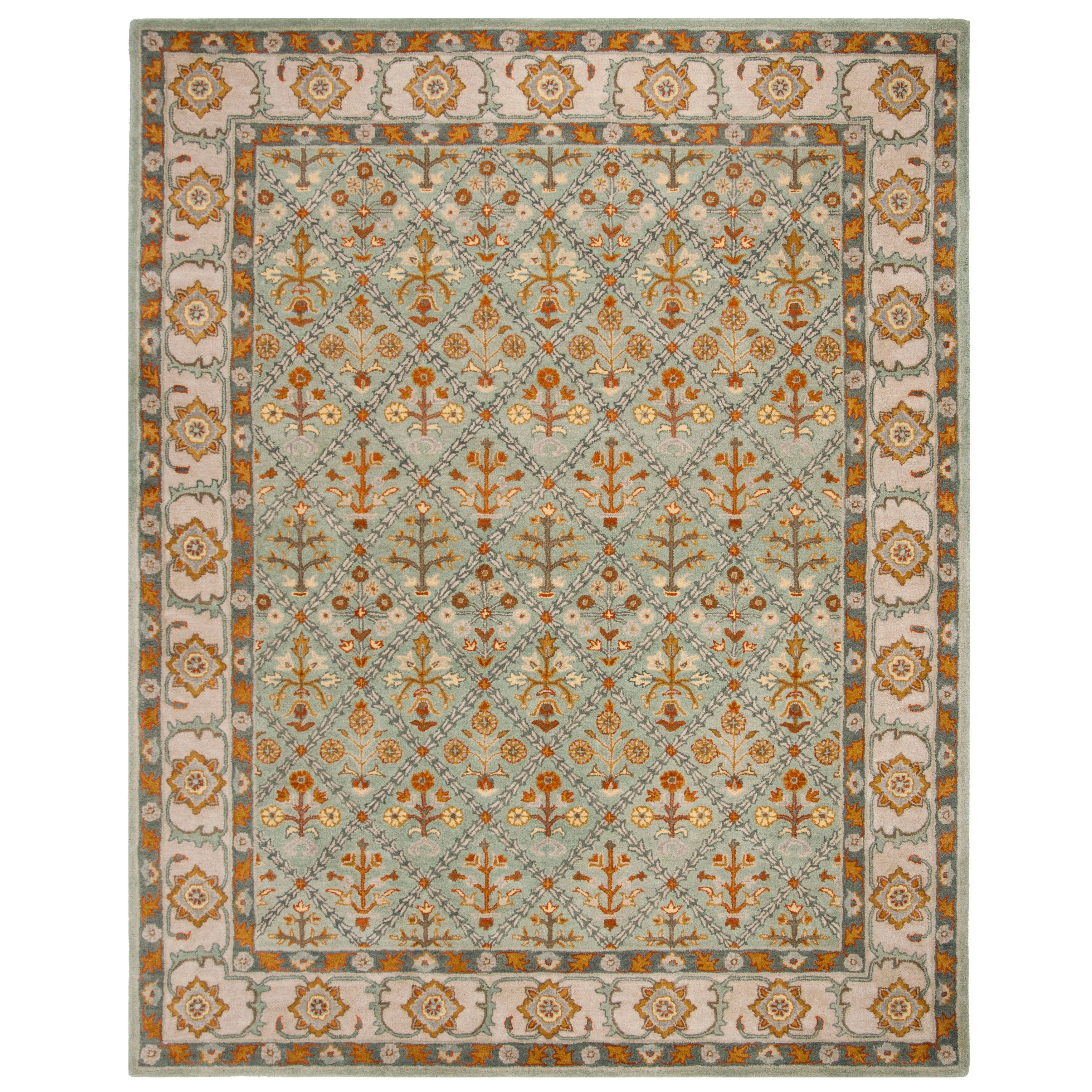 SAFAVIEH Handmade Heritage Overlapping Diamond Traditional Oriental Wool Rug