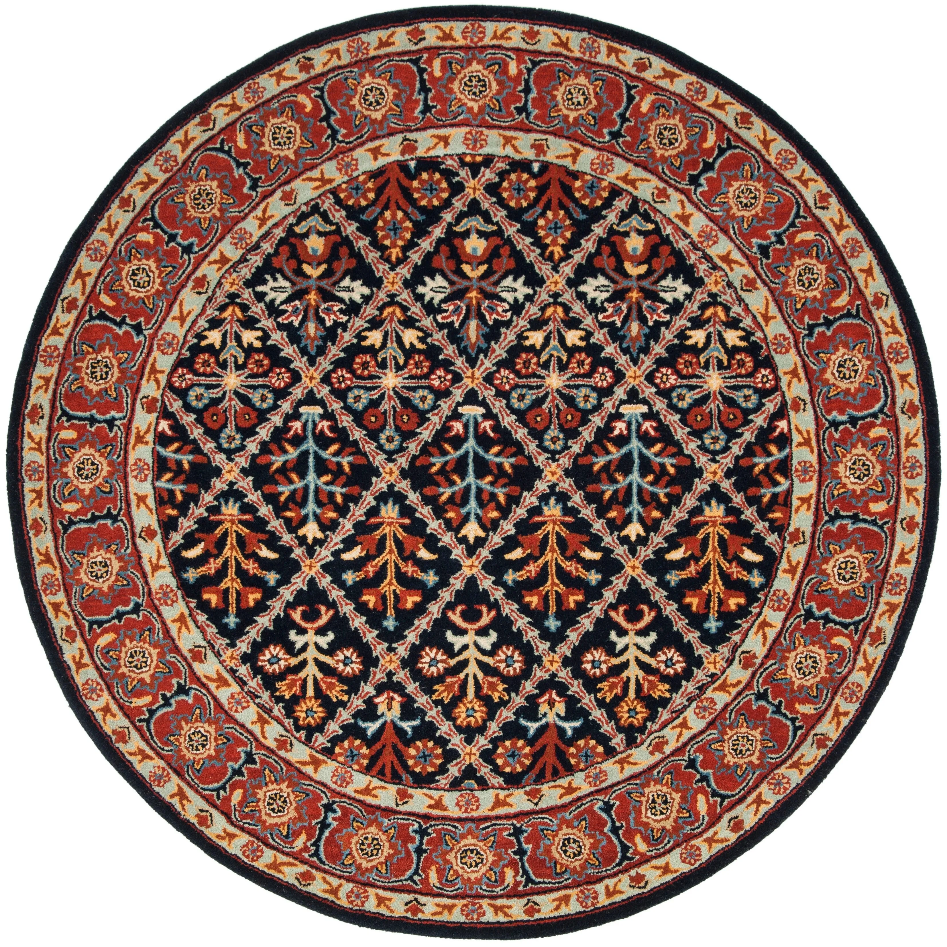SAFAVIEH Handmade Heritage Overlapping Diamond Traditional Oriental Wool Rug