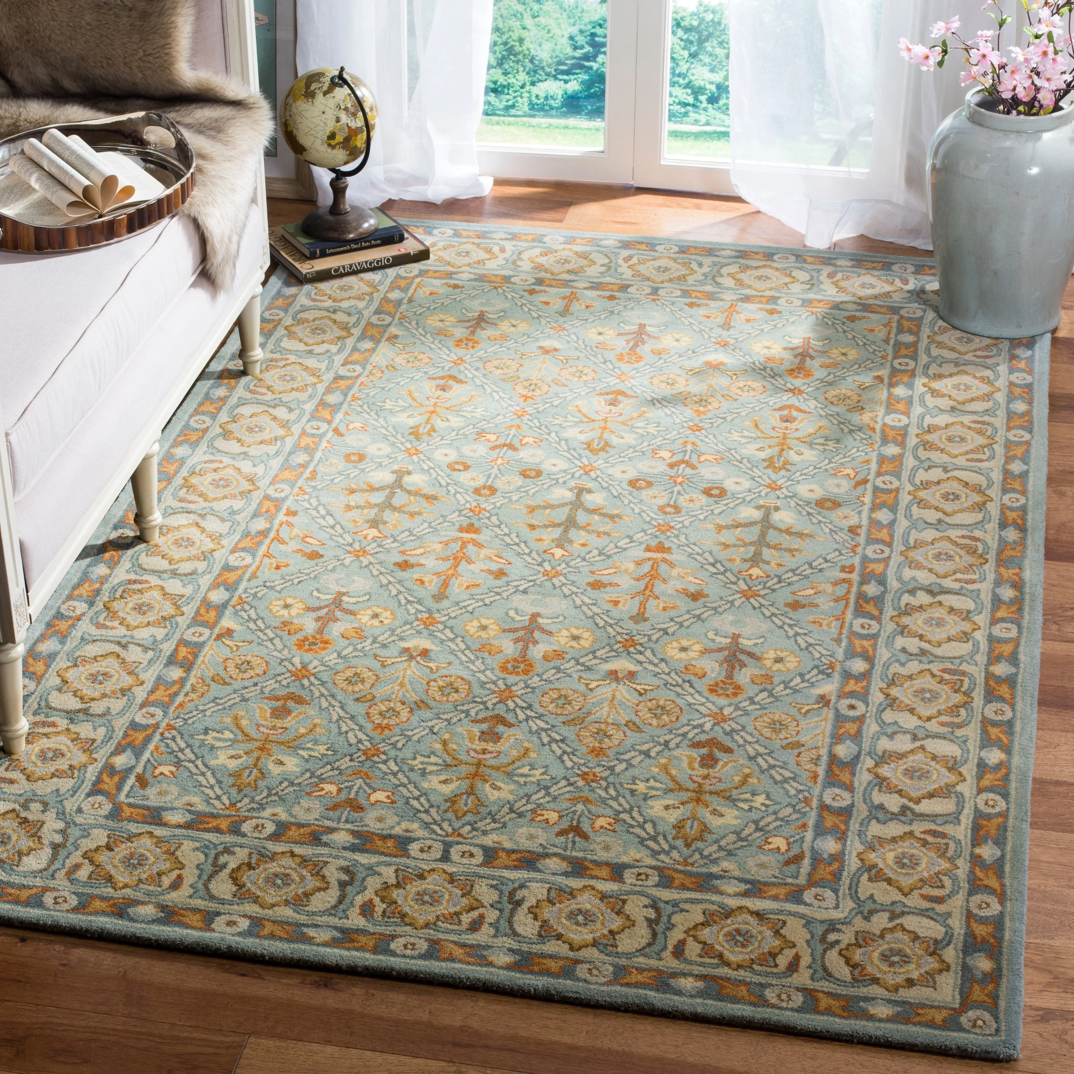 SAFAVIEH Handmade Heritage Overlapping Diamond Traditional Oriental Wool Rug