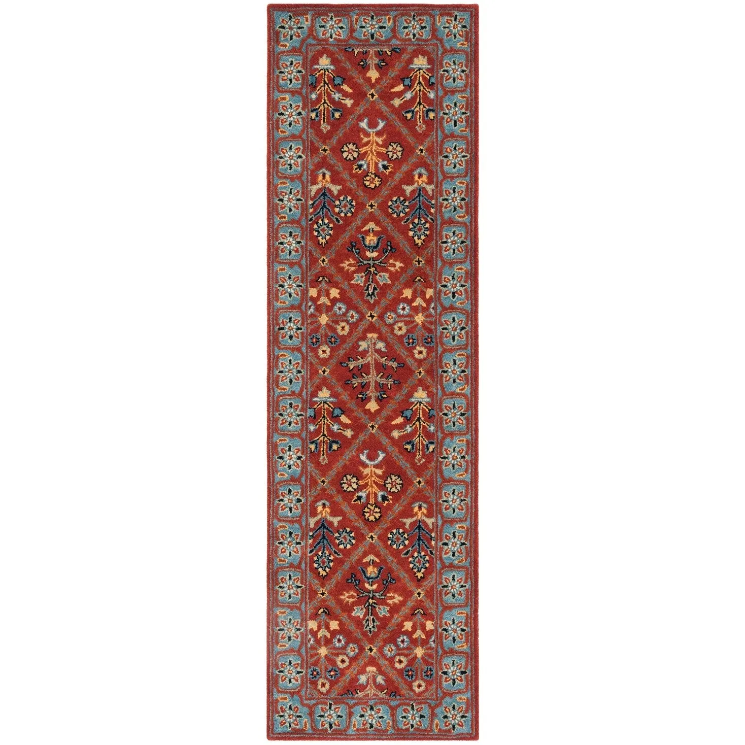 SAFAVIEH Handmade Heritage Overlapping Diamond Traditional Oriental Wool Rug