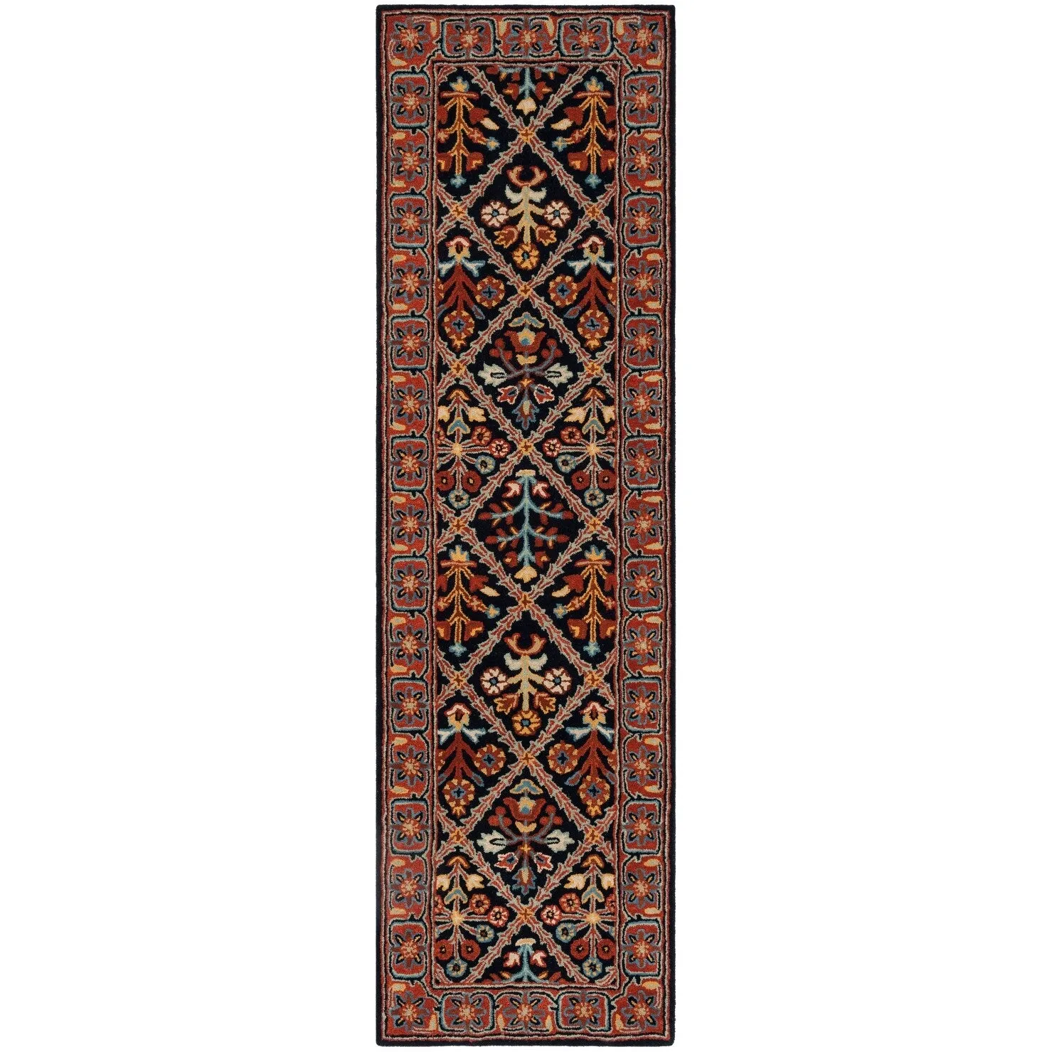SAFAVIEH Handmade Heritage Overlapping Diamond Traditional Oriental Wool Rug