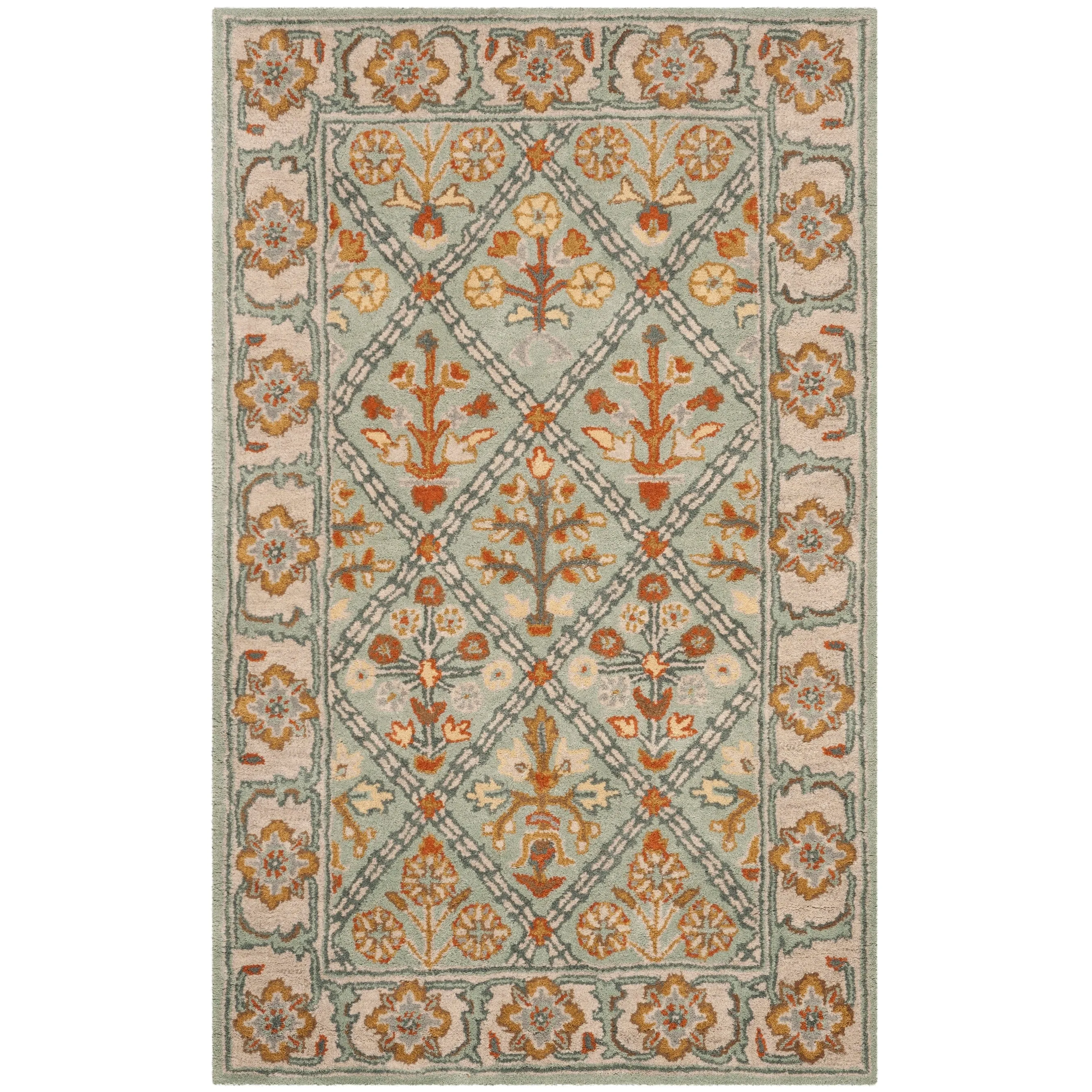 SAFAVIEH Handmade Heritage Overlapping Diamond Traditional Oriental Wool Rug
