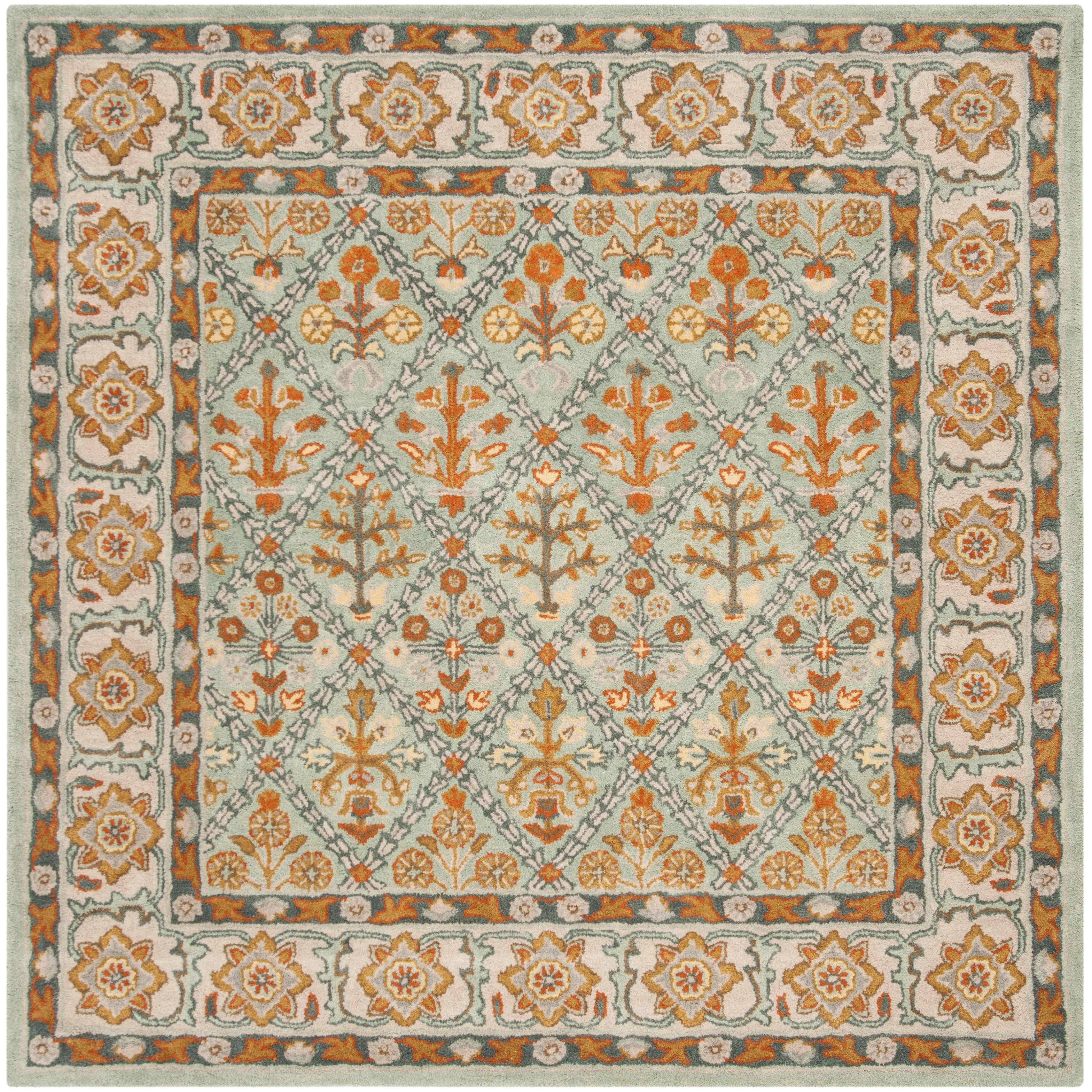 SAFAVIEH Handmade Heritage Overlapping Diamond Traditional Oriental Wool Rug