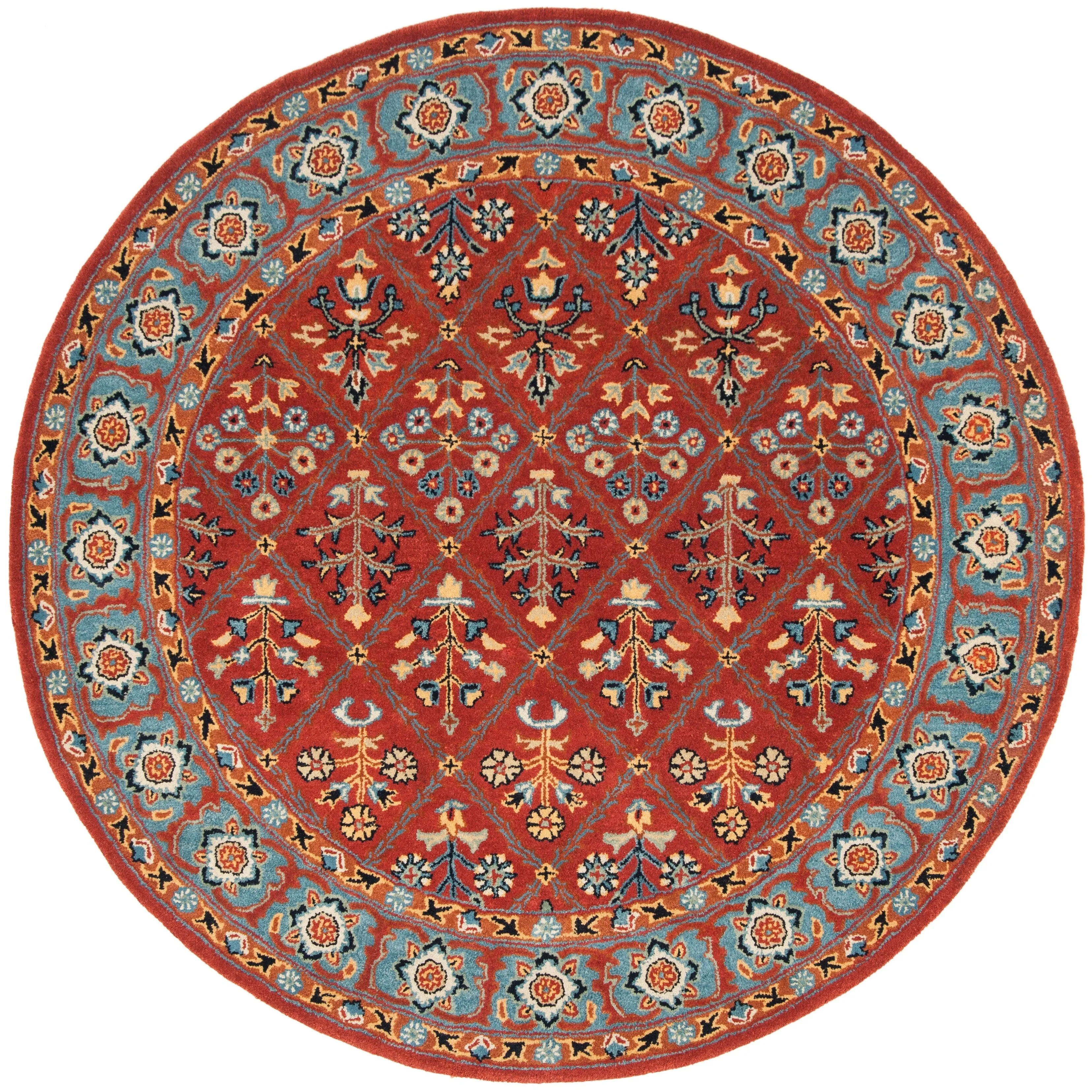 SAFAVIEH Handmade Heritage Overlapping Diamond Traditional Oriental Wool Rug