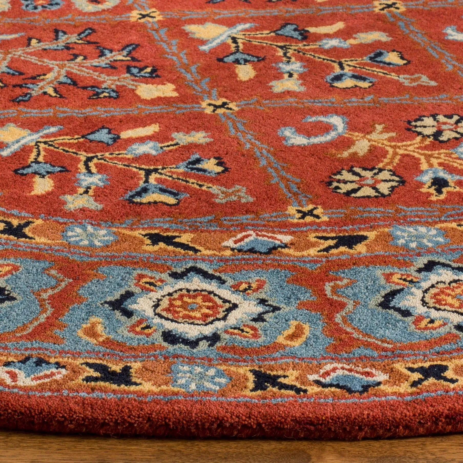SAFAVIEH Handmade Heritage Overlapping Diamond Traditional Oriental Wool Rug