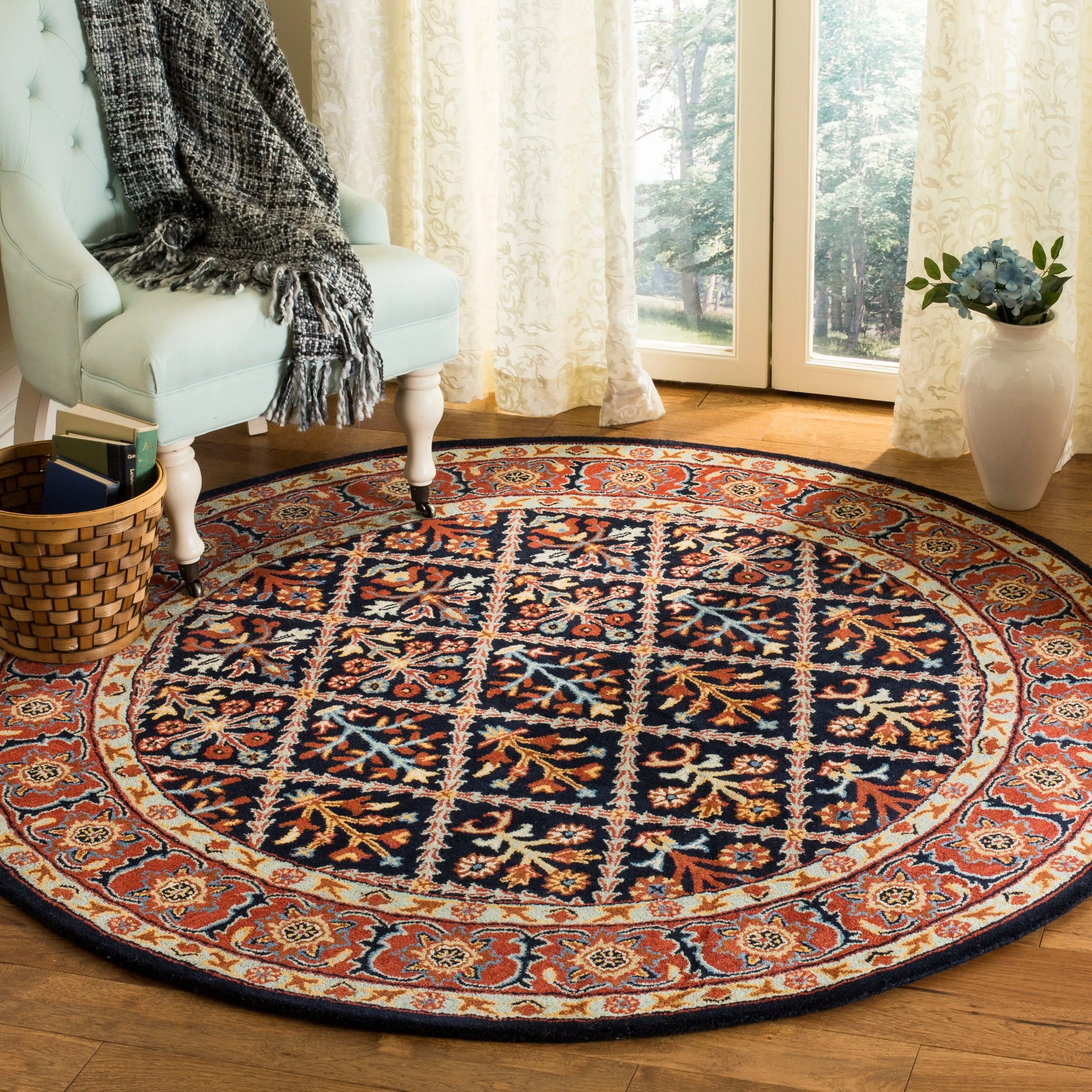 SAFAVIEH Handmade Heritage Overlapping Diamond Traditional Oriental Wool Rug