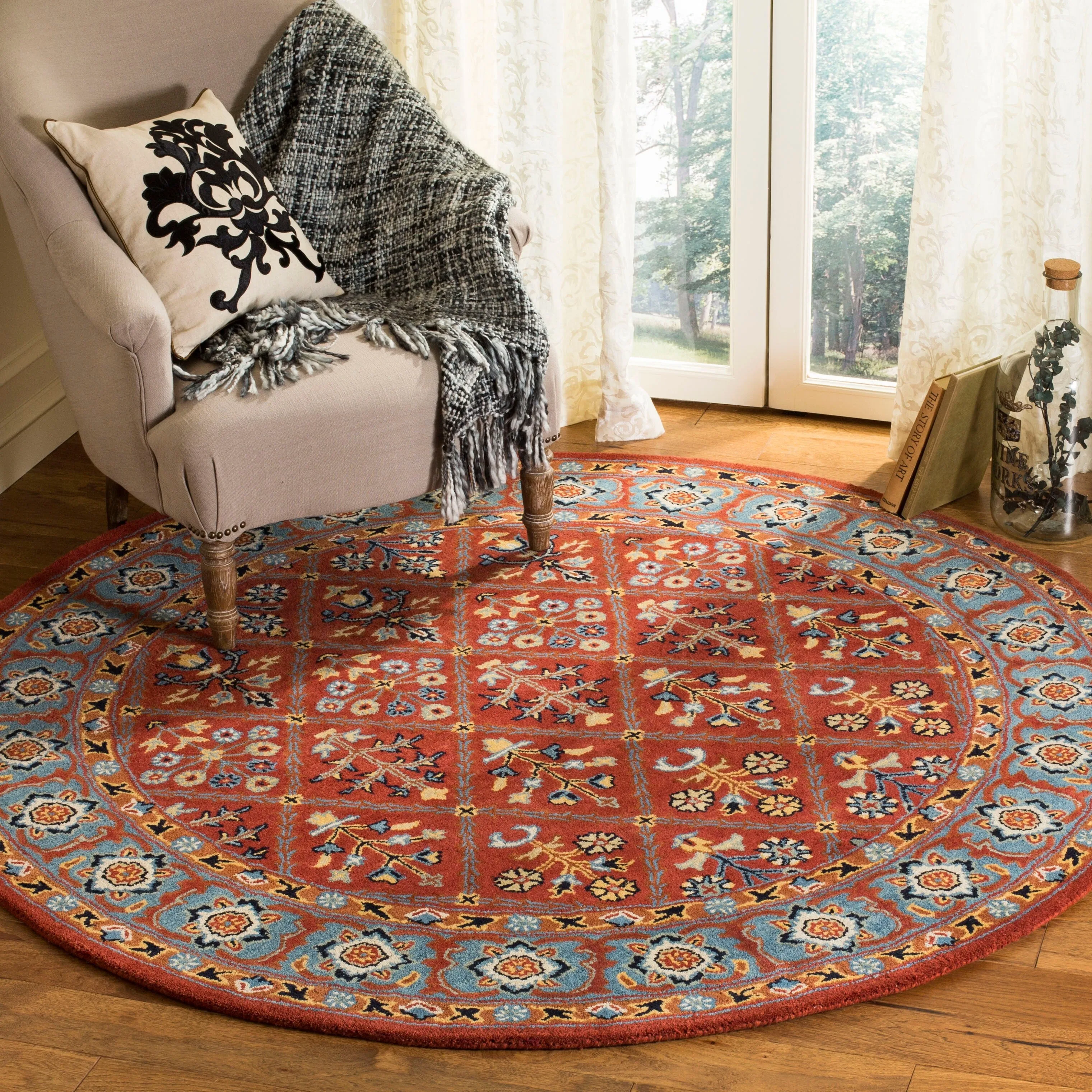 SAFAVIEH Handmade Heritage Overlapping Diamond Traditional Oriental Wool Rug
