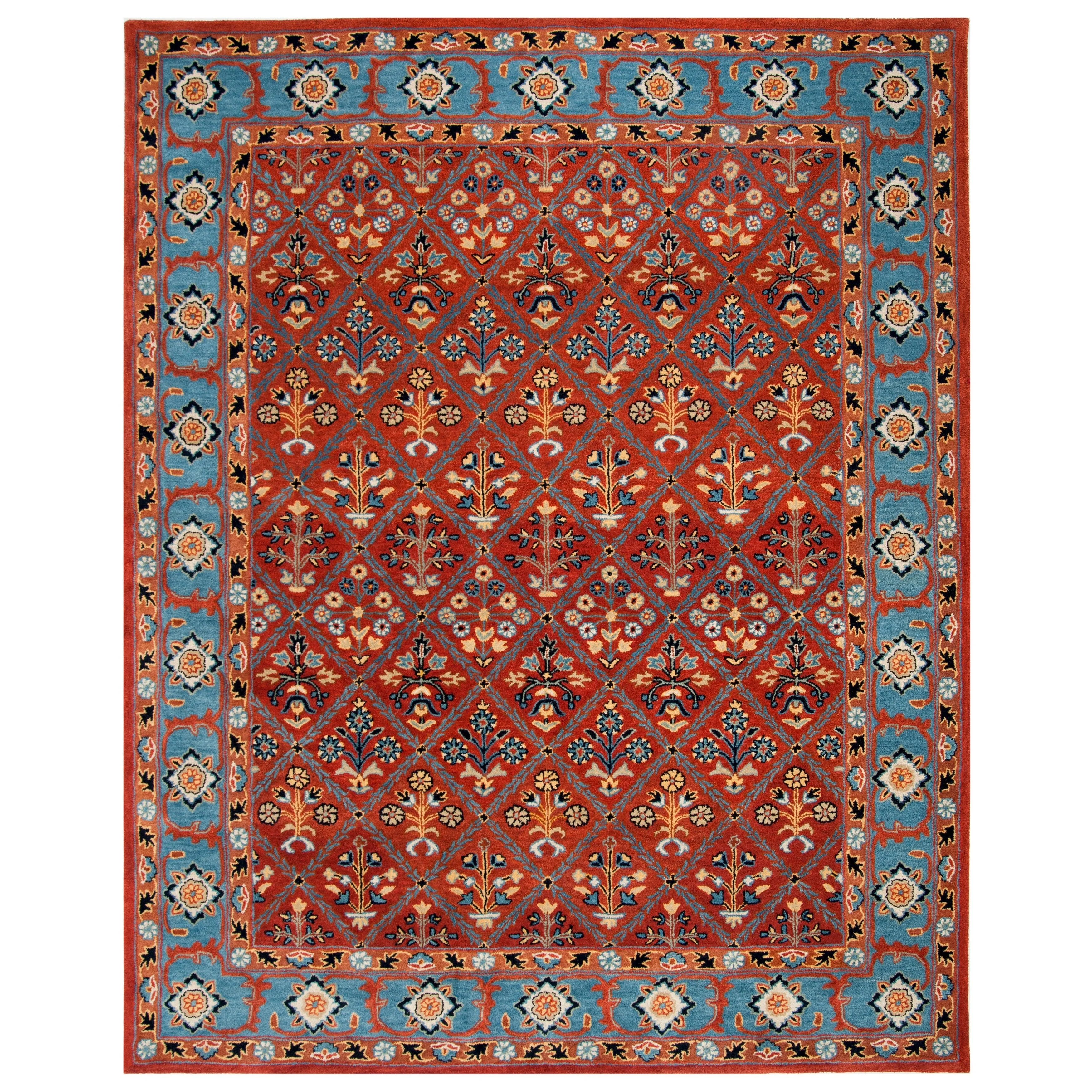 SAFAVIEH Handmade Heritage Overlapping Diamond Traditional Oriental Wool Rug