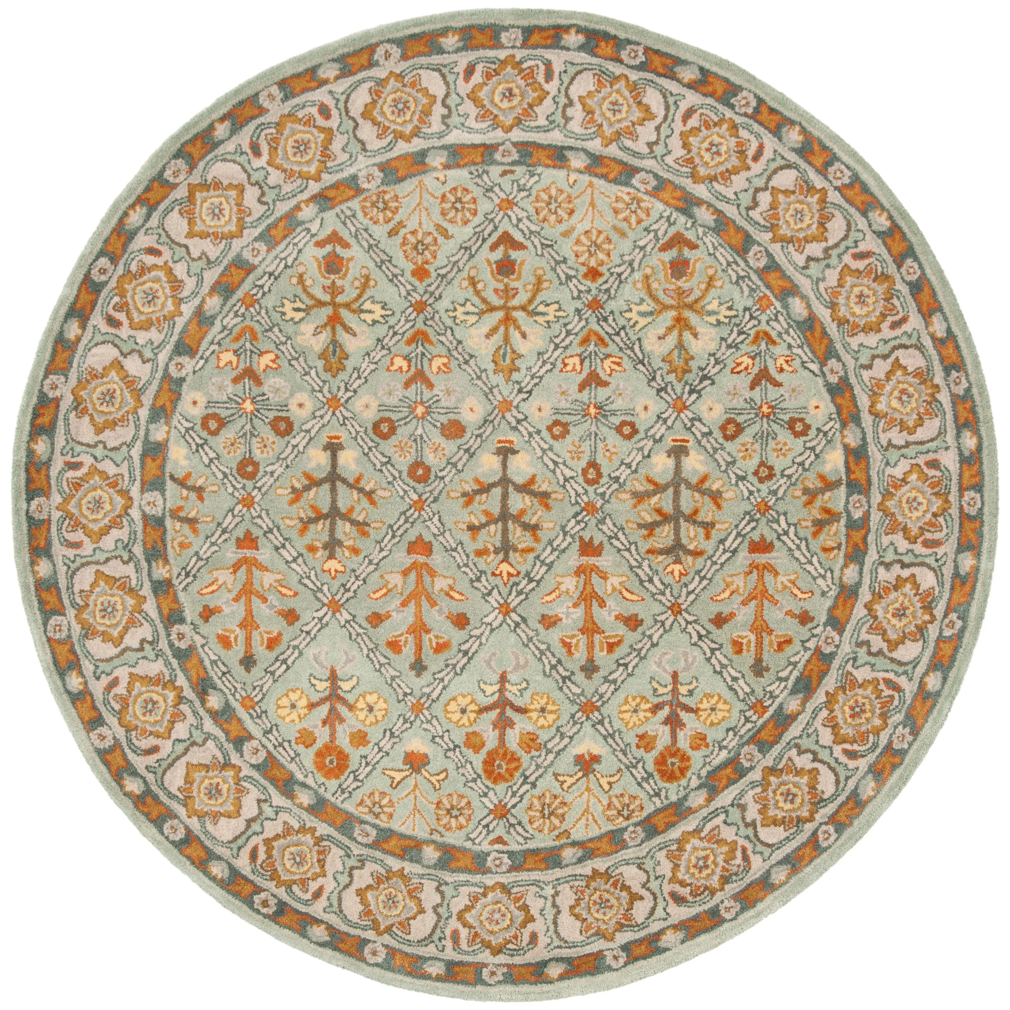 SAFAVIEH Handmade Heritage Overlapping Diamond Traditional Oriental Wool Rug