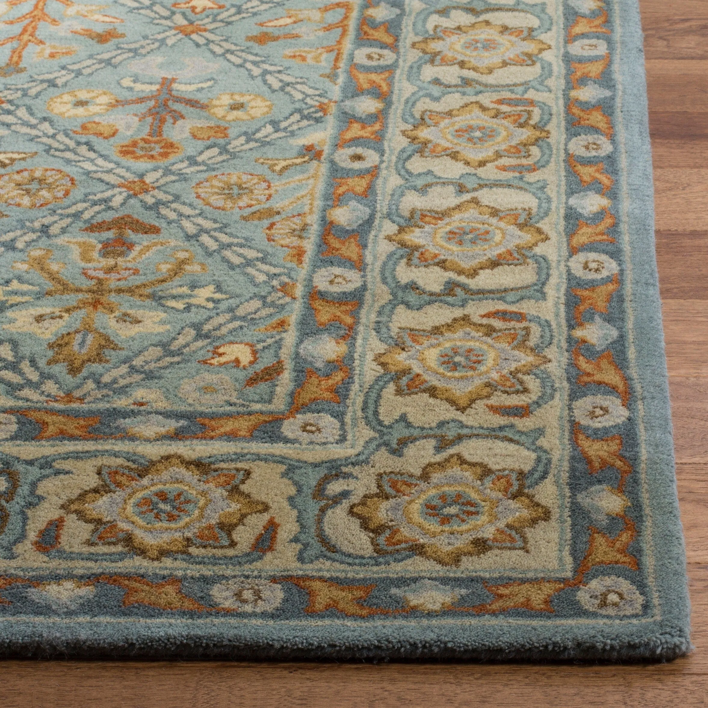SAFAVIEH Handmade Heritage Overlapping Diamond Traditional Oriental Wool Rug