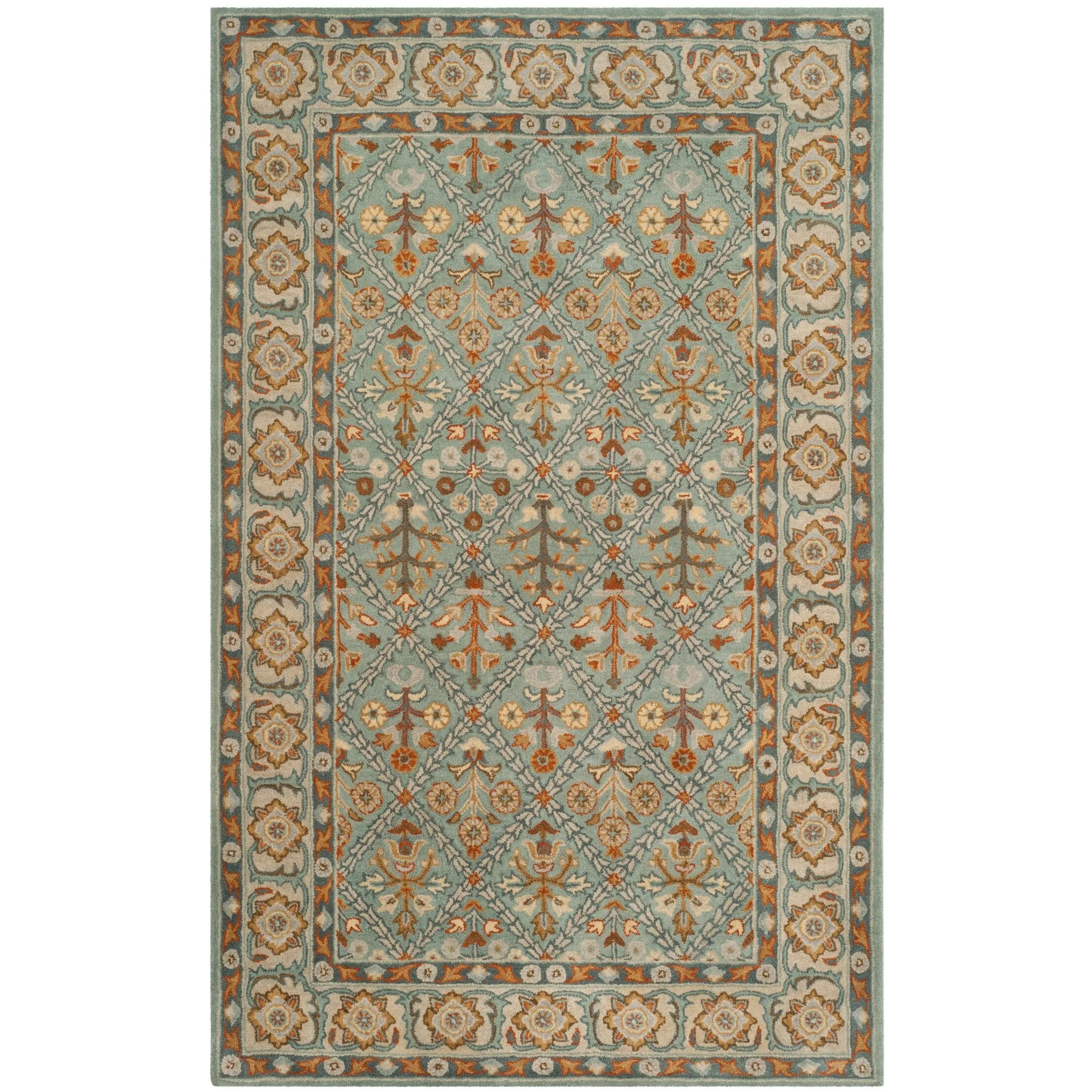 SAFAVIEH Handmade Heritage Overlapping Diamond Traditional Oriental Wool Rug