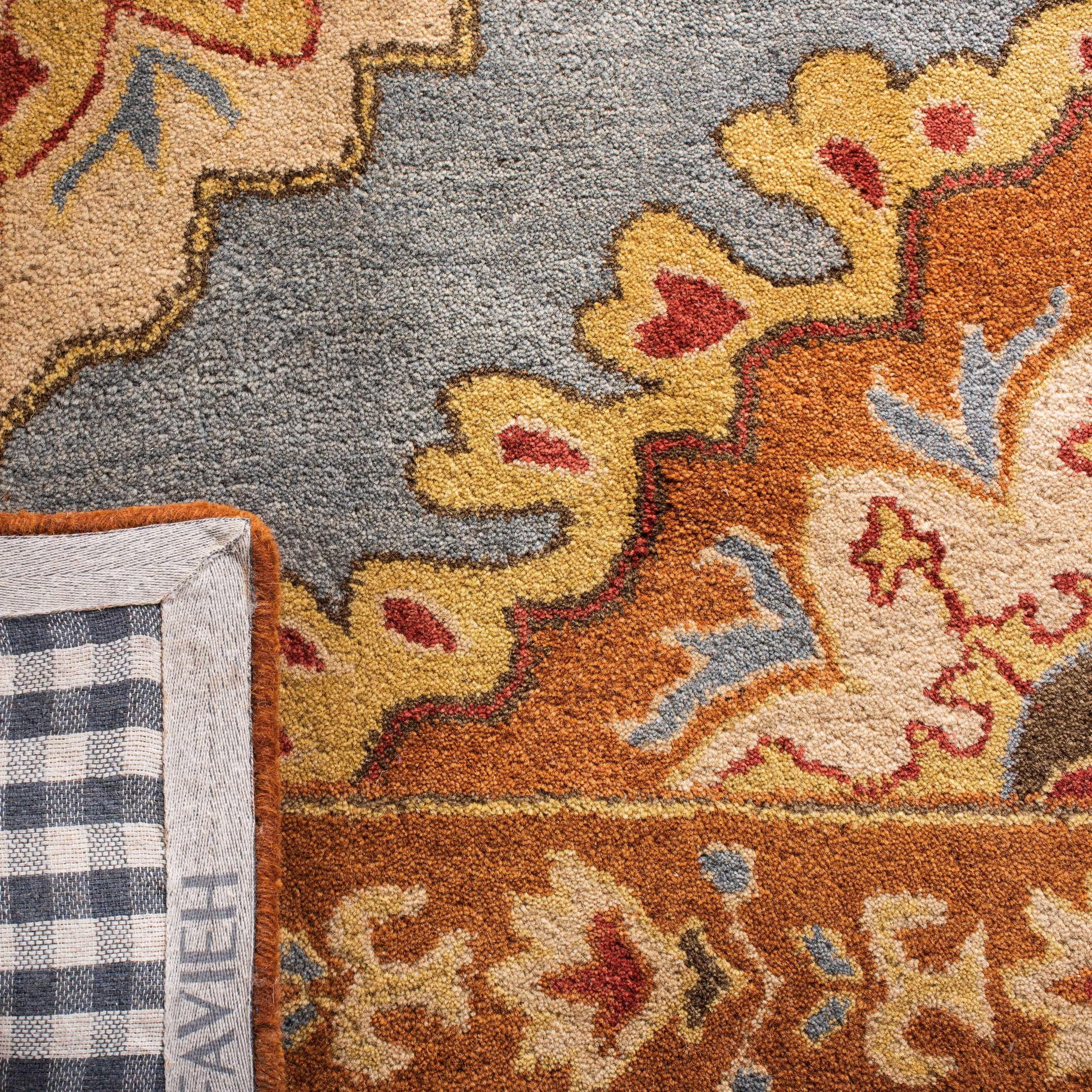 SAFAVIEH Handmade Heritage Surf Traditional Oriental Wool Rug