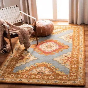 SAFAVIEH Handmade Heritage Surf Traditional Oriental Wool Rug