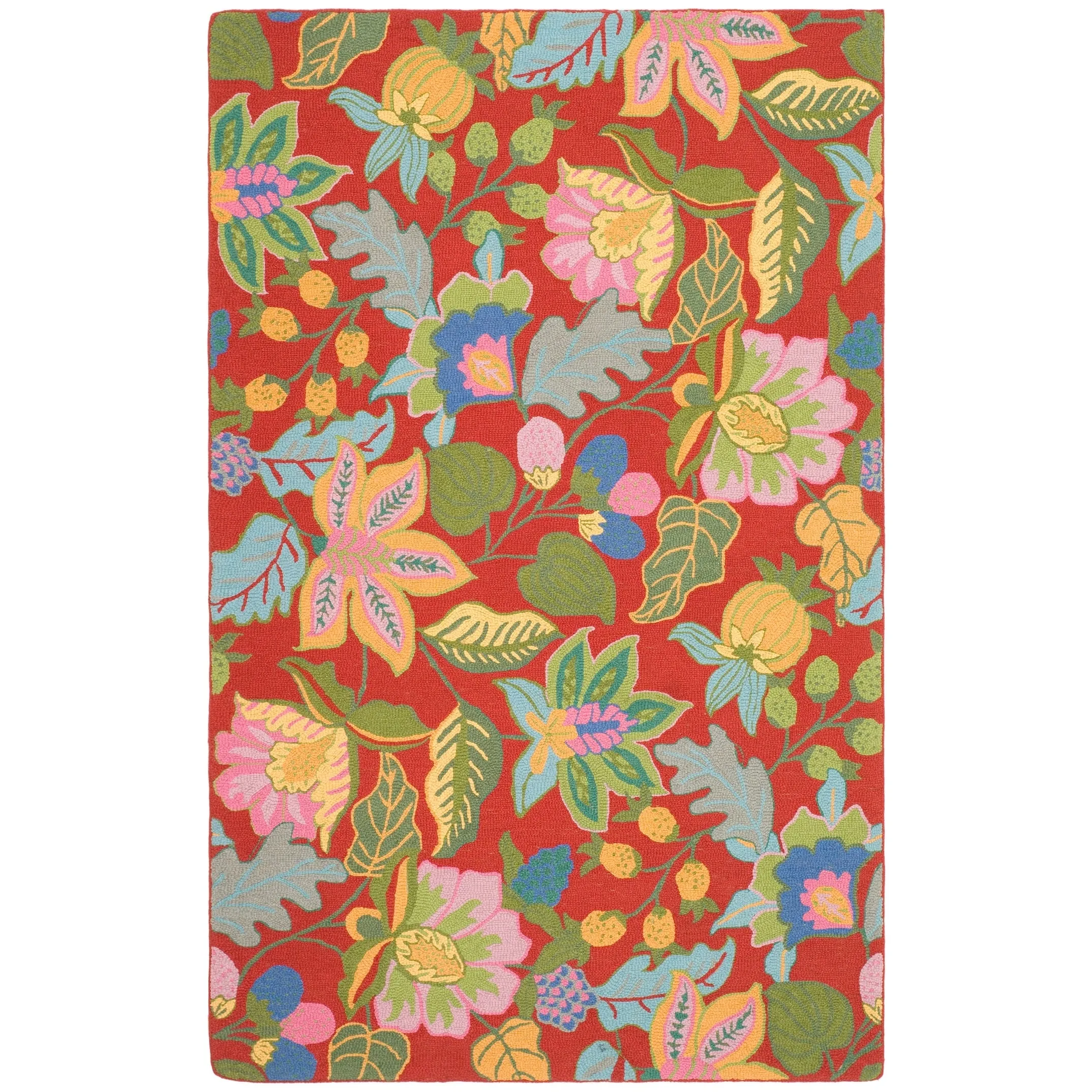 SAFAVIEH Handmade Jardin Bojidarka Country Floral Wool Rug