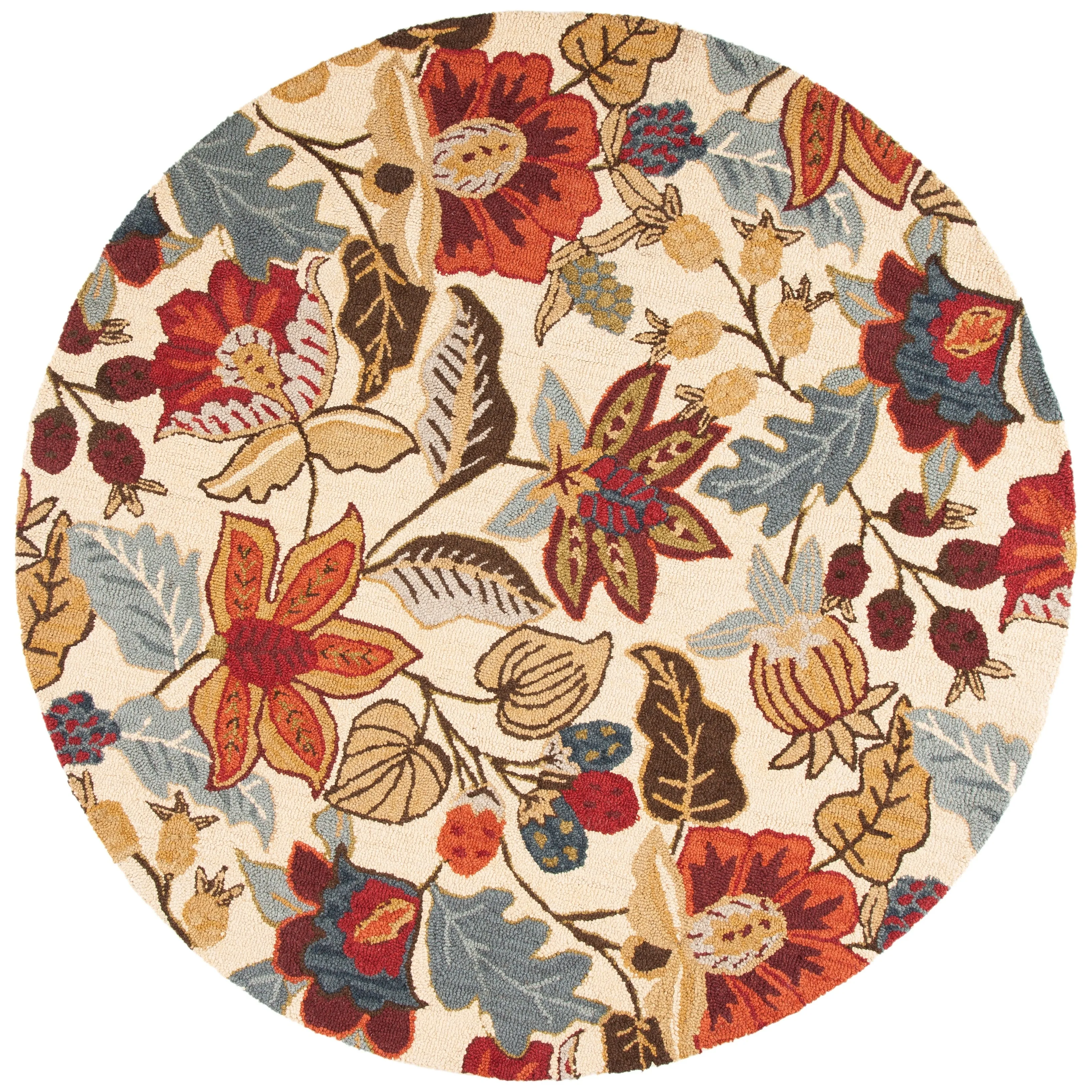 SAFAVIEH Handmade Jardin Monka Country Floral Wool Rug