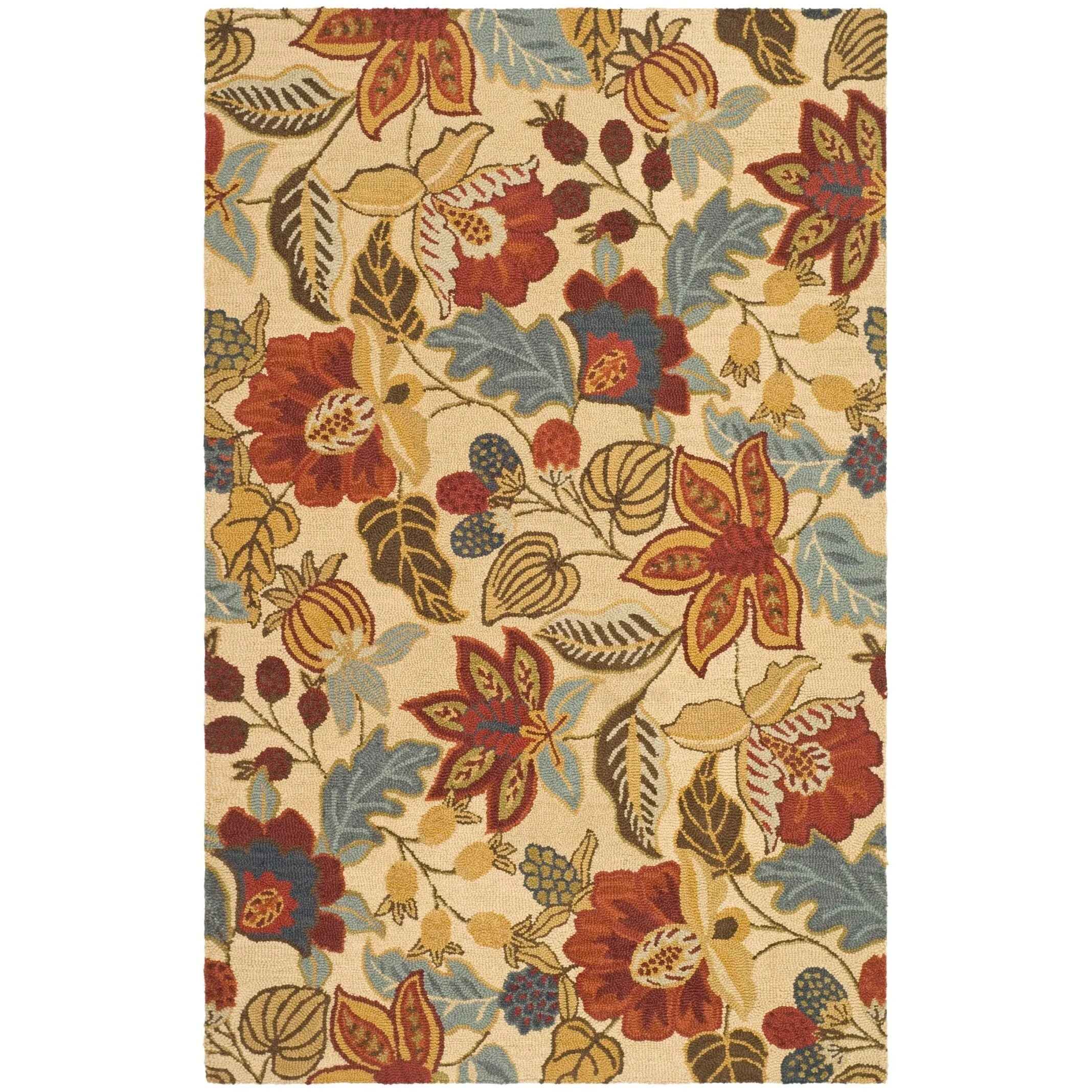 SAFAVIEH Handmade Jardin Monka Country Floral Wool Rug