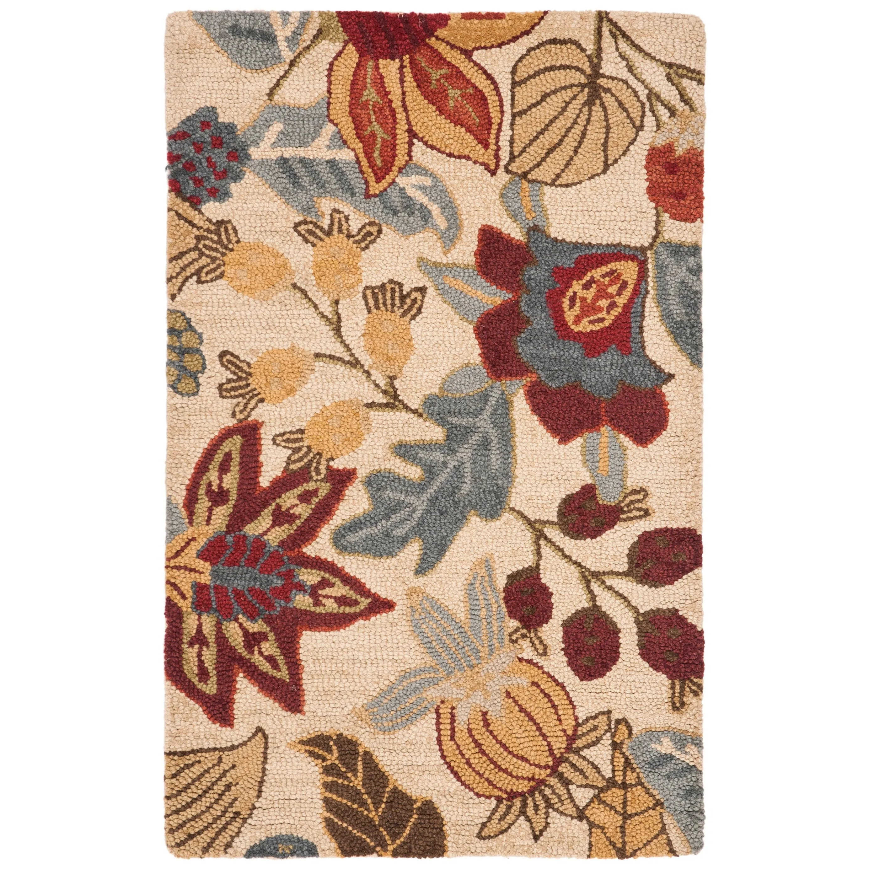 SAFAVIEH Handmade Jardin Monka Country Floral Wool Rug