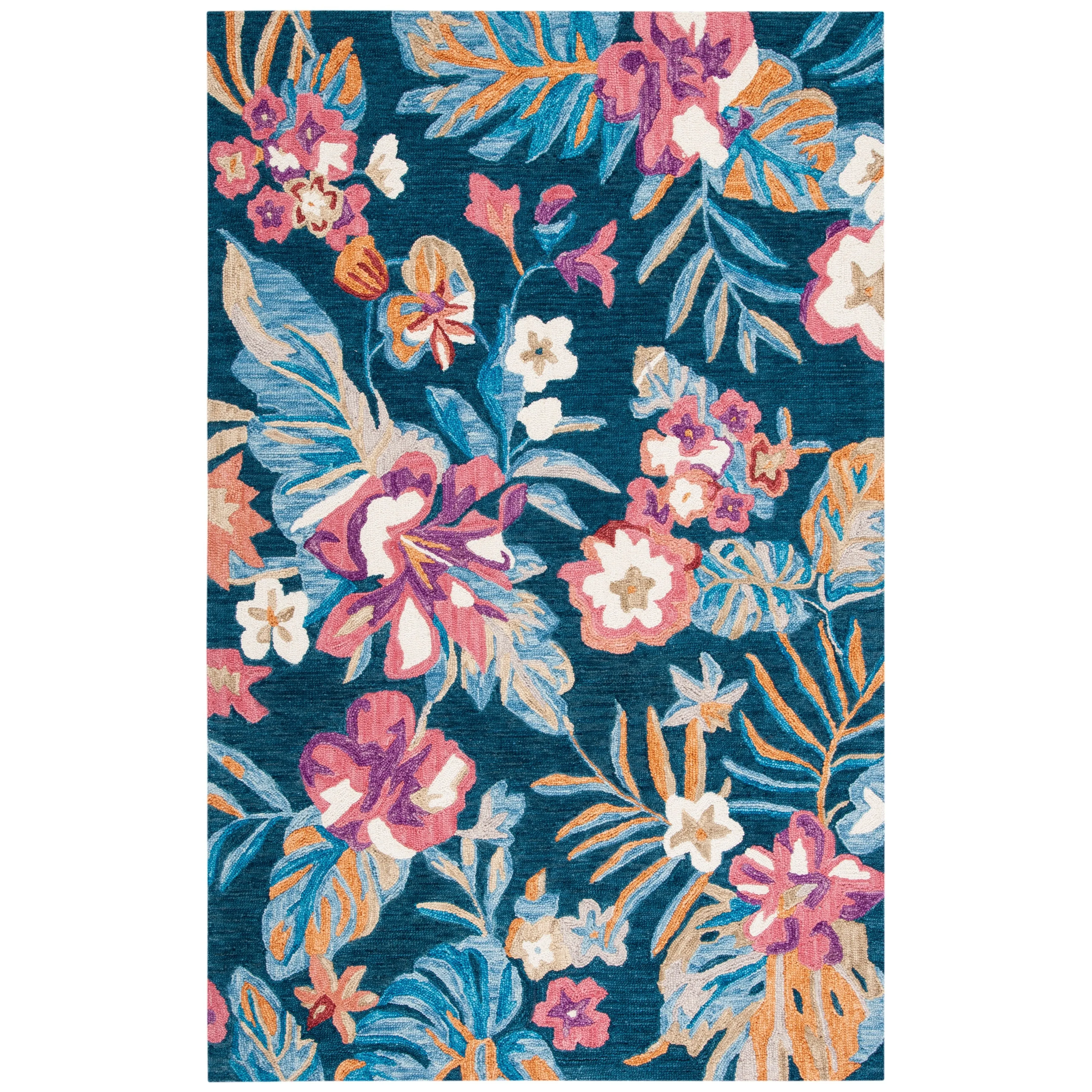 SAFAVIEH Handmade Jardin Violaine Floral Wool Rug