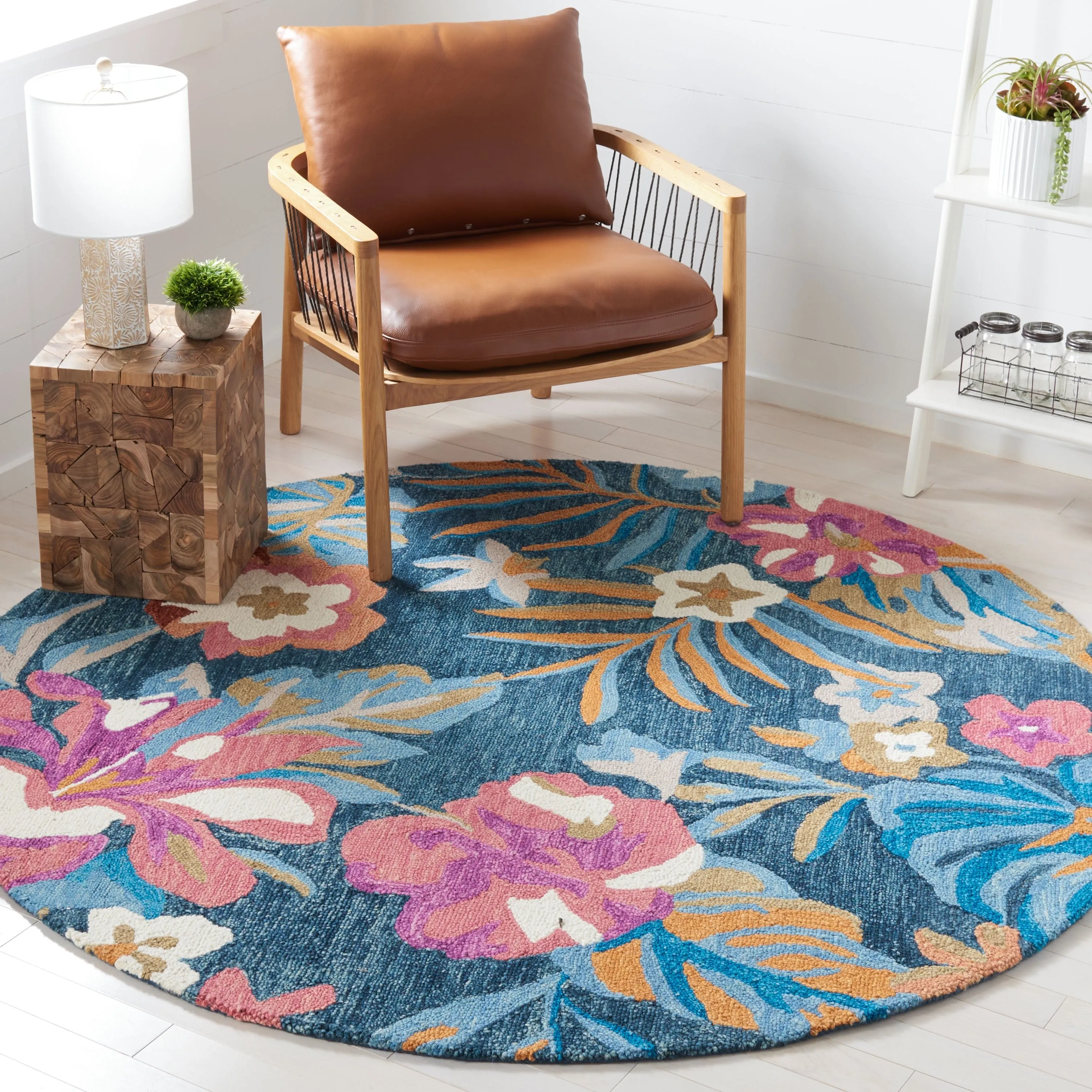 SAFAVIEH Handmade Jardin Violaine Floral Wool Rug