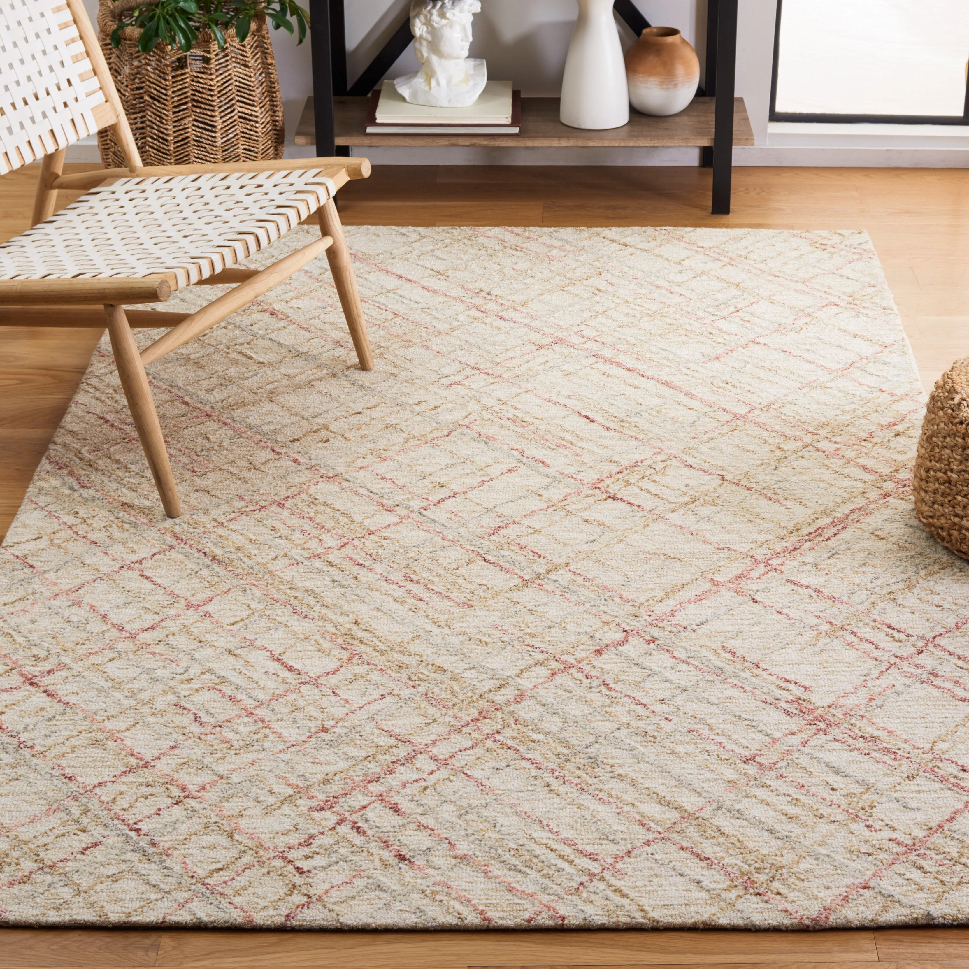 SAFAVIEH Handmade Micro-Loop Gokce Modern Wool Rug