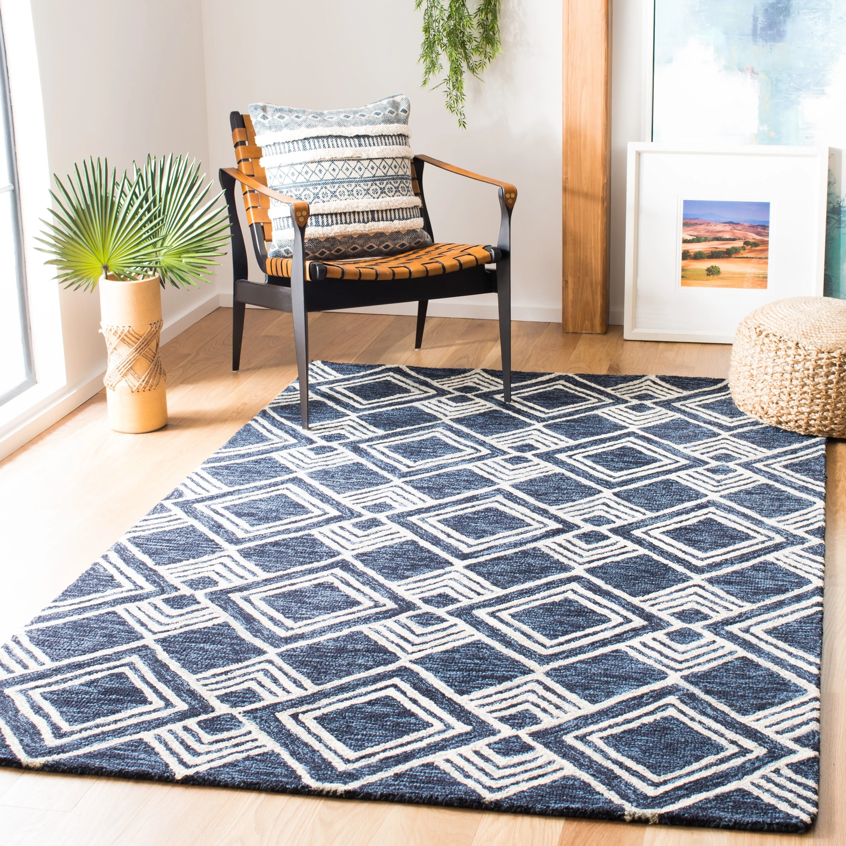 SAFAVIEH Handmade Micro-Loop Sevcan Moroccan Wool Rug