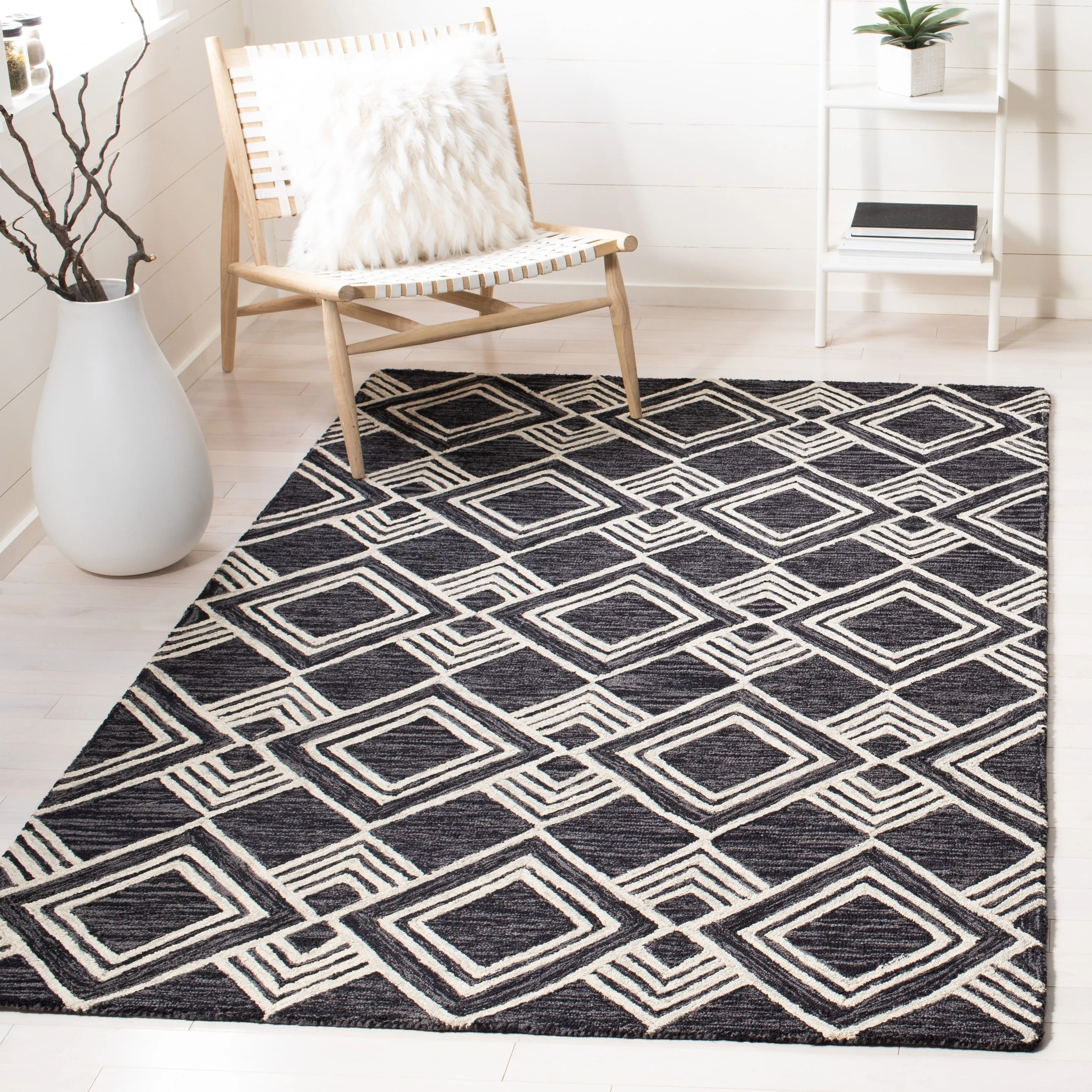 SAFAVIEH Handmade Micro-Loop Sevcan Moroccan Wool Rug