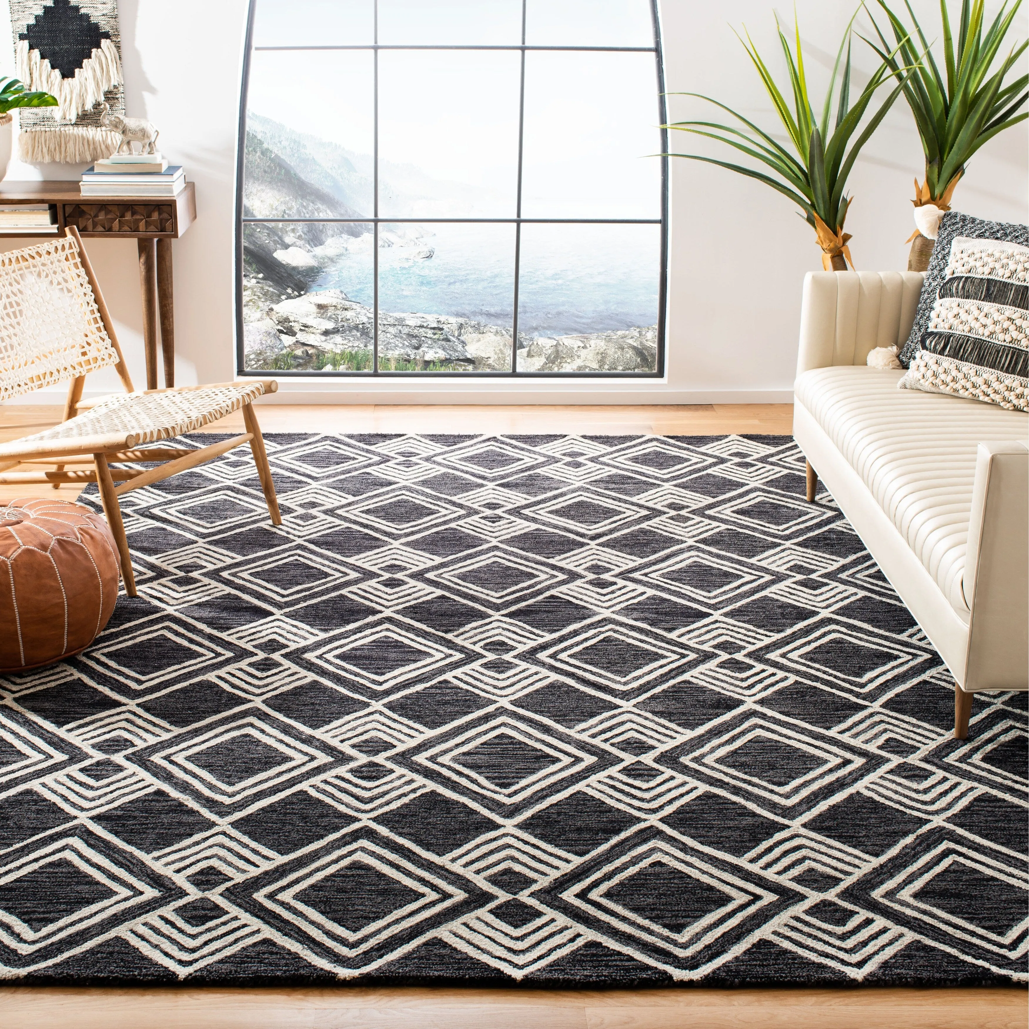 SAFAVIEH Handmade Micro-Loop Sevcan Moroccan Wool Rug