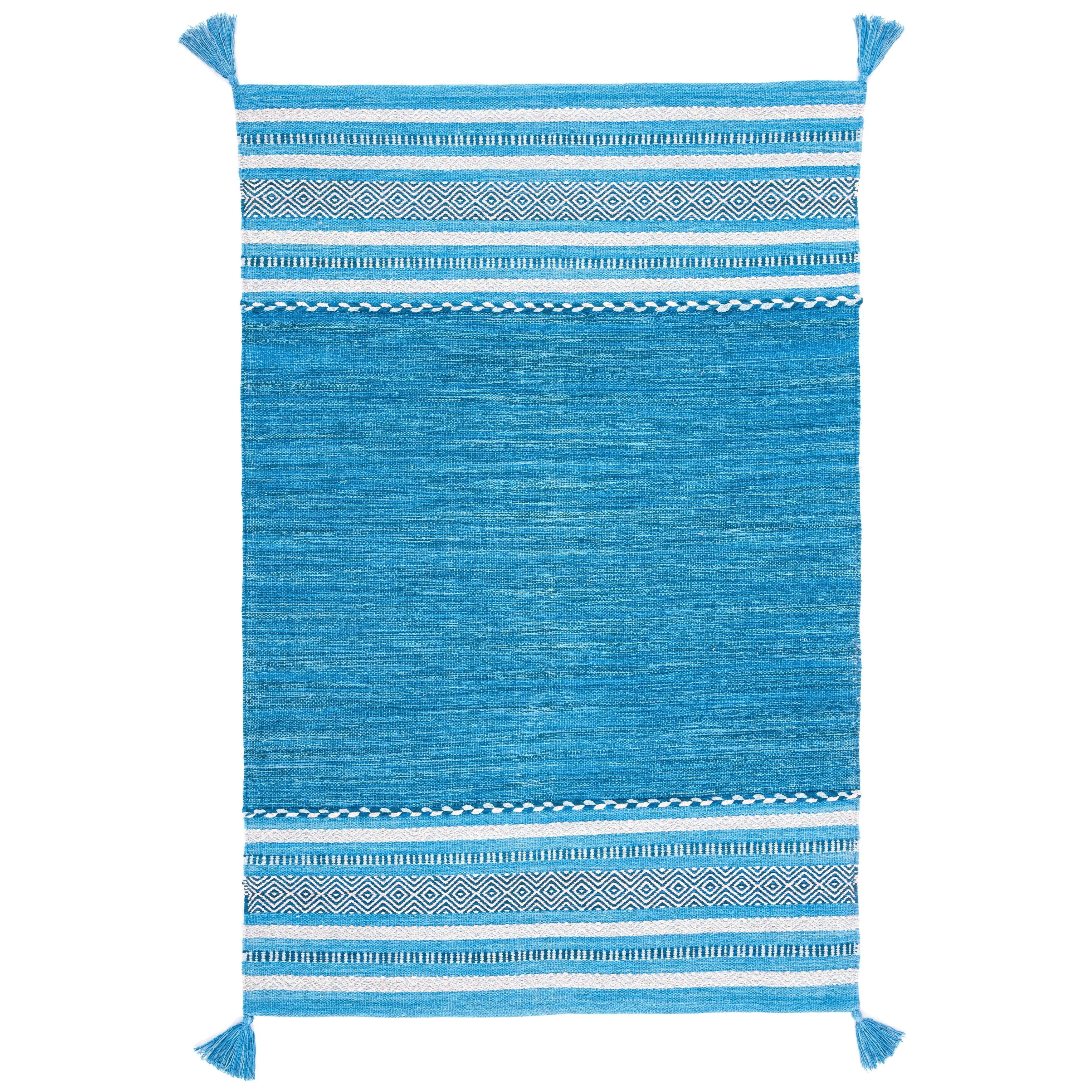 SAFAVIEH Handmade Montauk Carisbrooke Boho Stripe Cotton Flatweave Rug