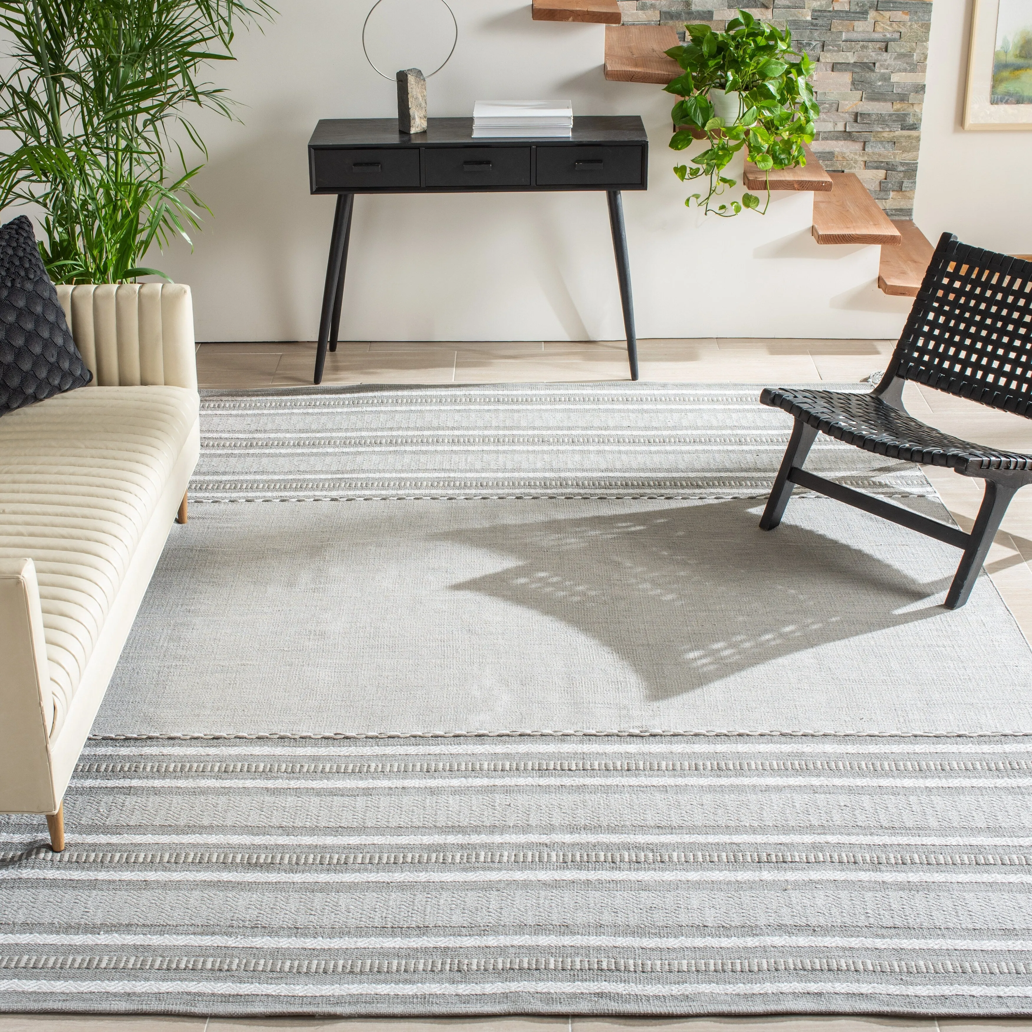 SAFAVIEH Handmade Montauk Carisbrooke Boho Stripe Cotton Flatweave Rug