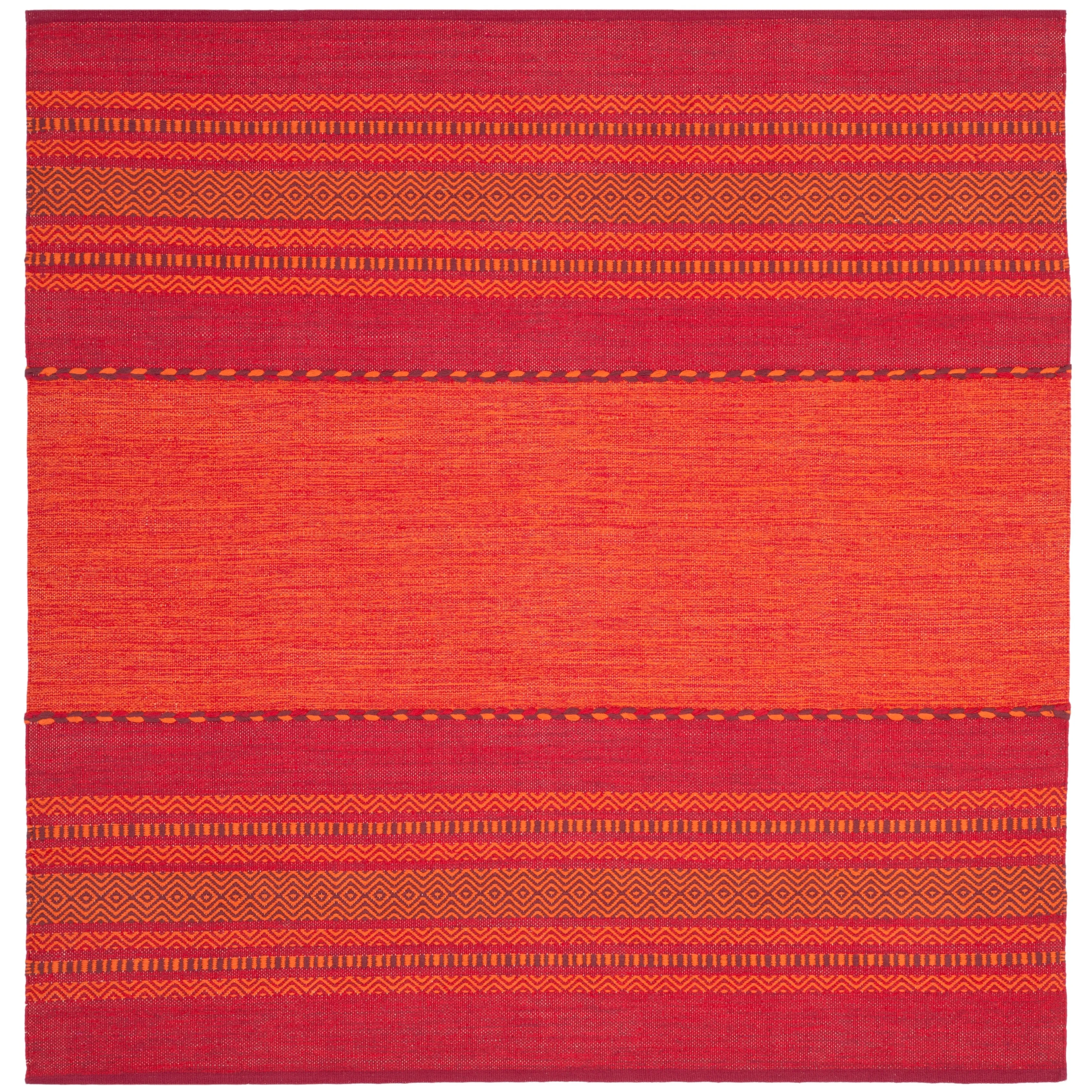 SAFAVIEH Handmade Montauk Carisbrooke Boho Stripe Cotton Flatweave Rug