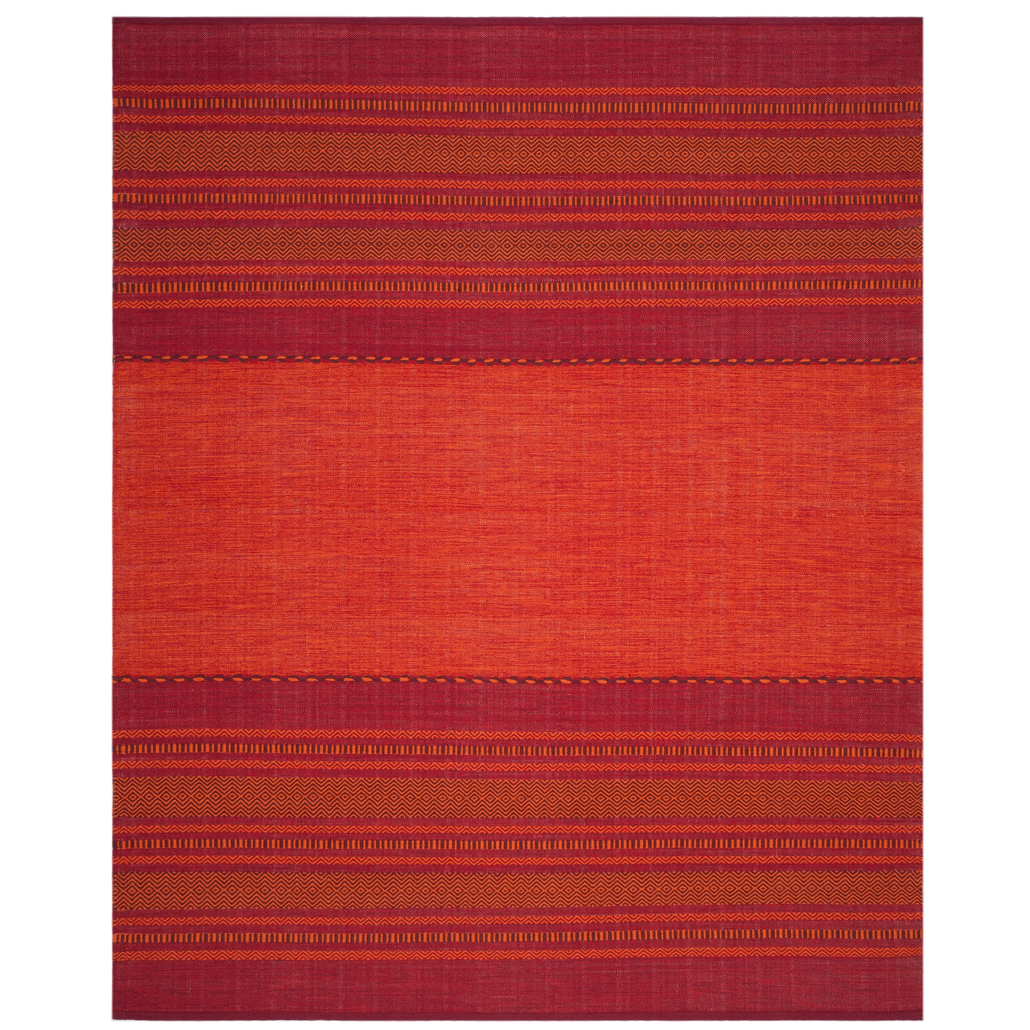 SAFAVIEH Handmade Montauk Carisbrooke Boho Stripe Cotton Flatweave Rug