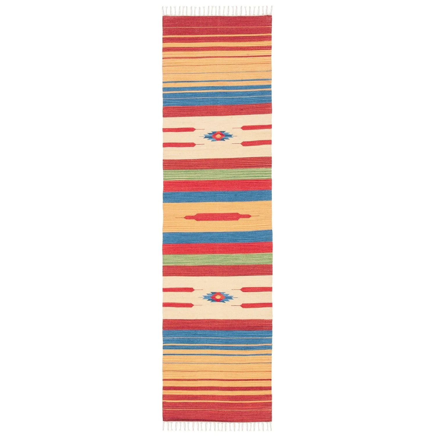 SAFAVIEH Handmade Montauk Suule Southwestern Tribal Cotton Fringe Rug