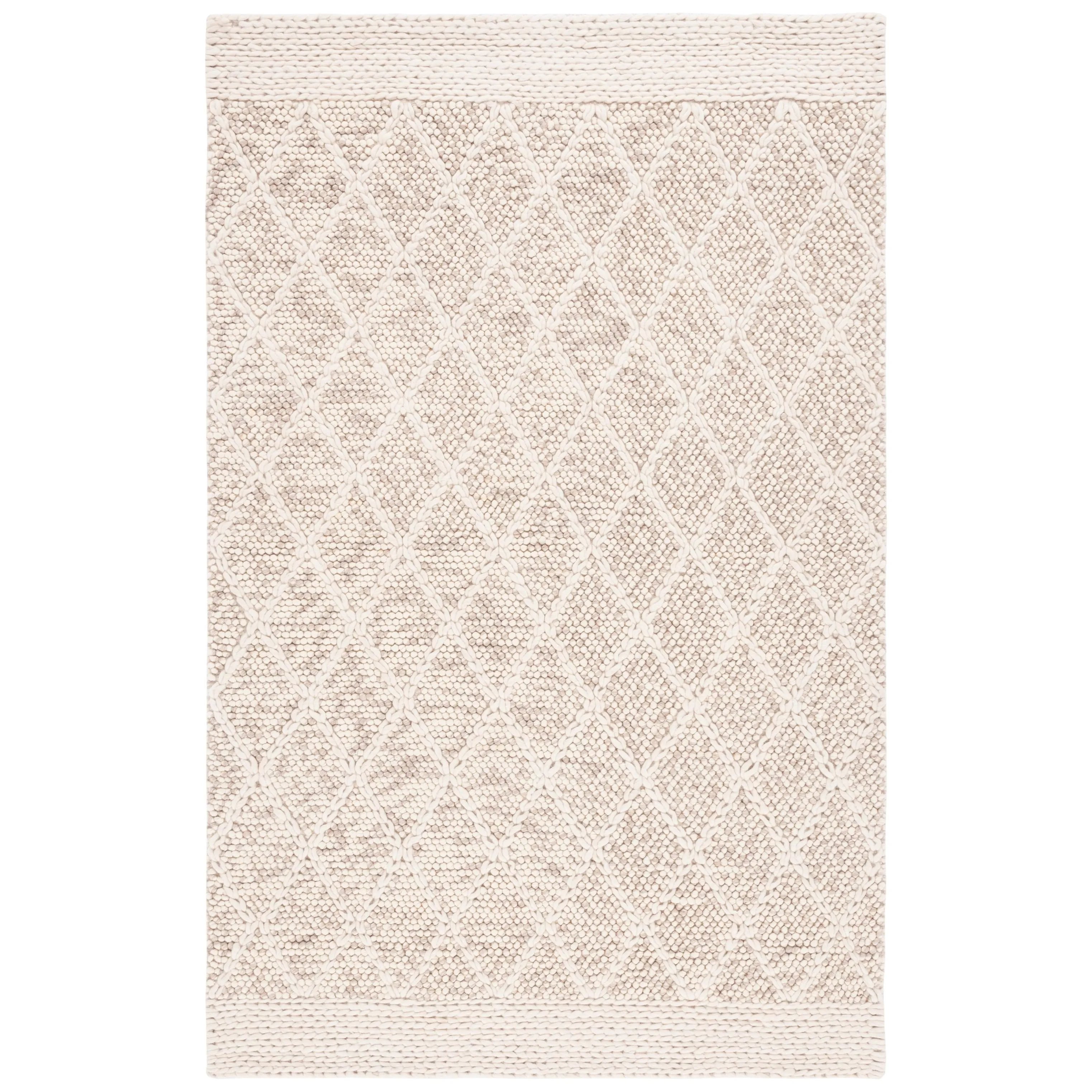 SAFAVIEH Handmade Natura Nigara Farmhouse Trellis Wool Rug