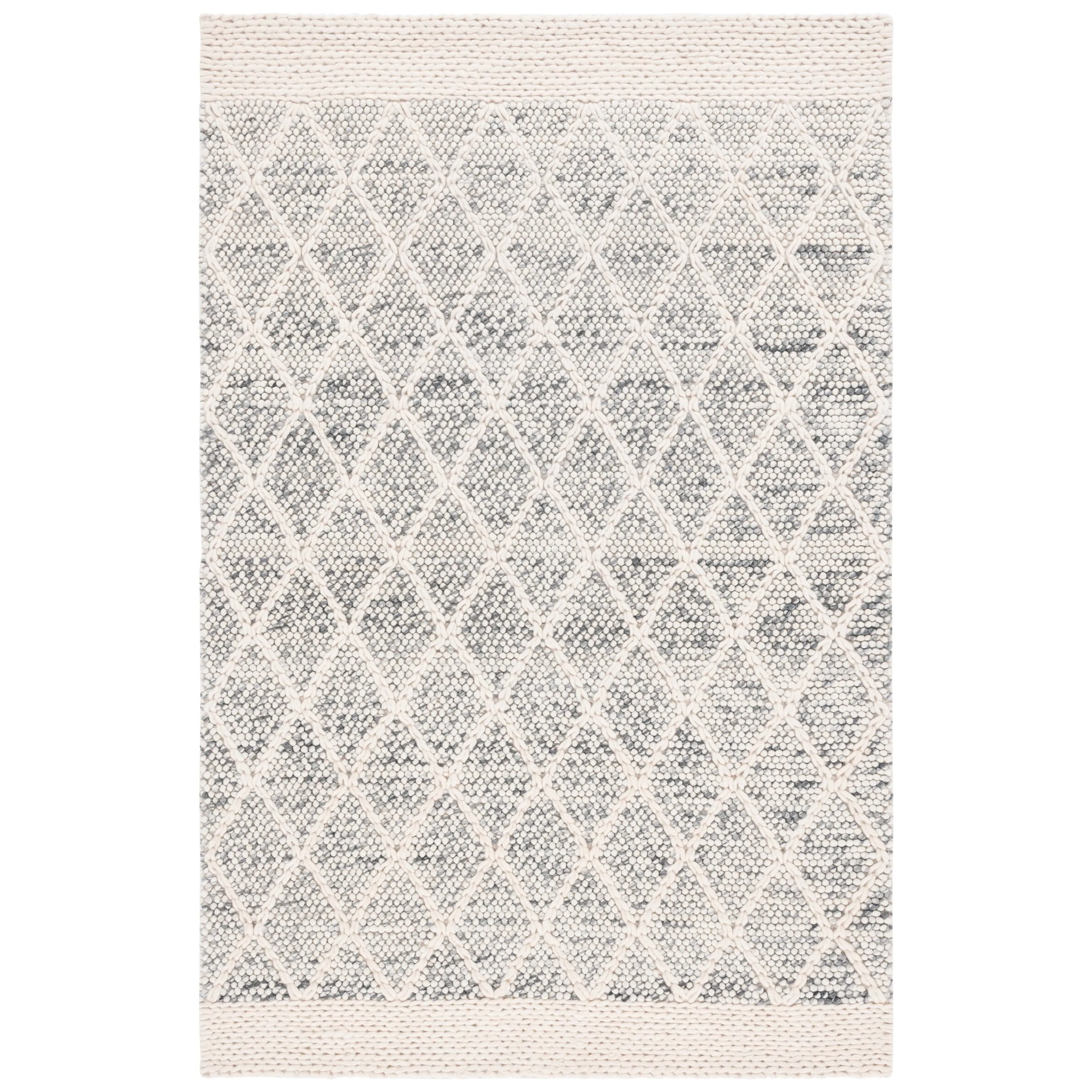 SAFAVIEH Handmade Natura Nigara Farmhouse Trellis Wool Rug