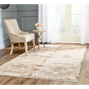 SAFAVIEH Handmade Natural Kilim Tuong Rukiye Wool Rug with Fringe