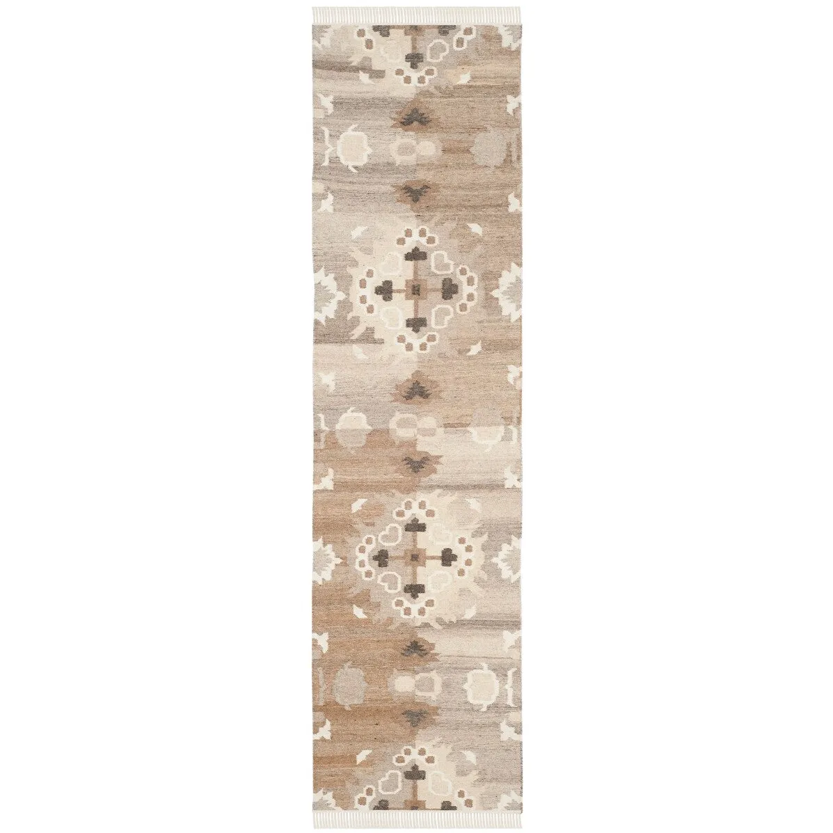 SAFAVIEH Handmade Natural Kilim Tuong Rukiye Wool Rug with Fringe