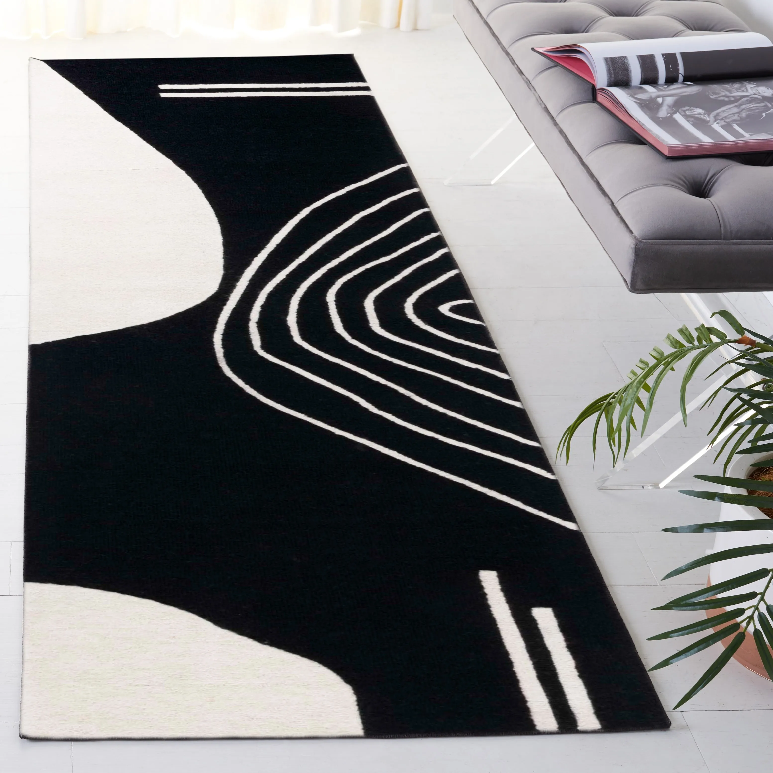 SAFAVIEH Handmade Rodeo Drive Abigayle Mid-Century Modern Wool Rug
