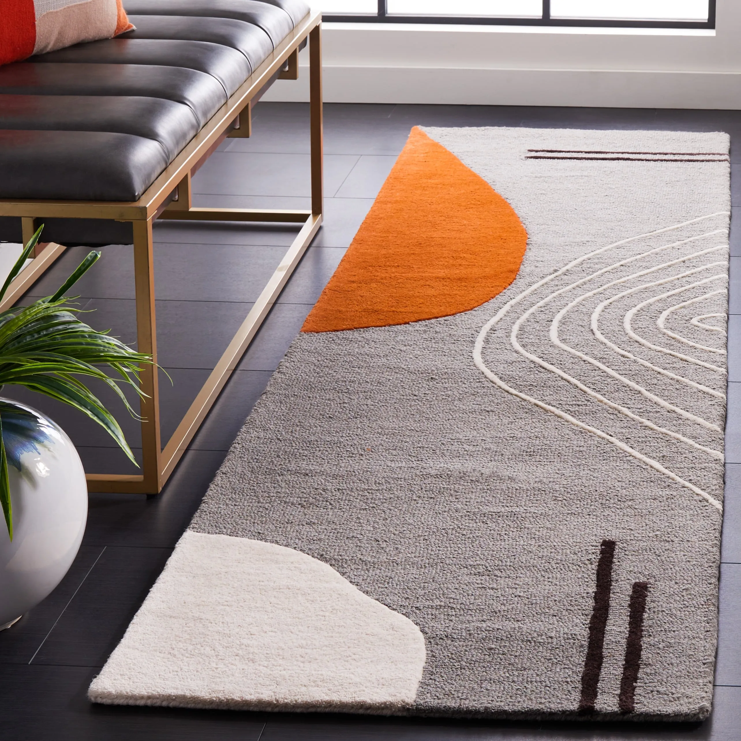 SAFAVIEH Handmade Rodeo Drive Abigayle Mid-Century Modern Wool Rug