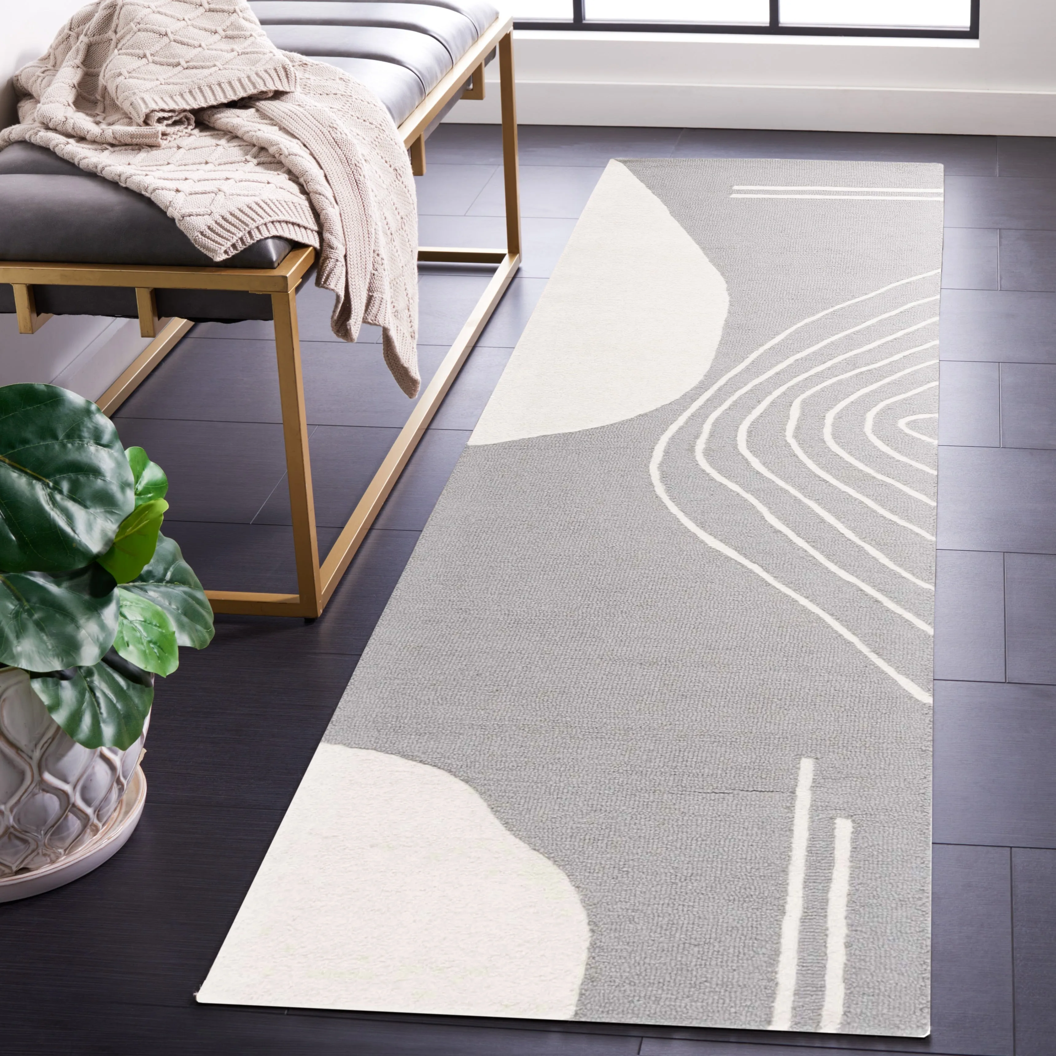 SAFAVIEH Handmade Rodeo Drive Abigayle Mid-Century Modern Wool Rug