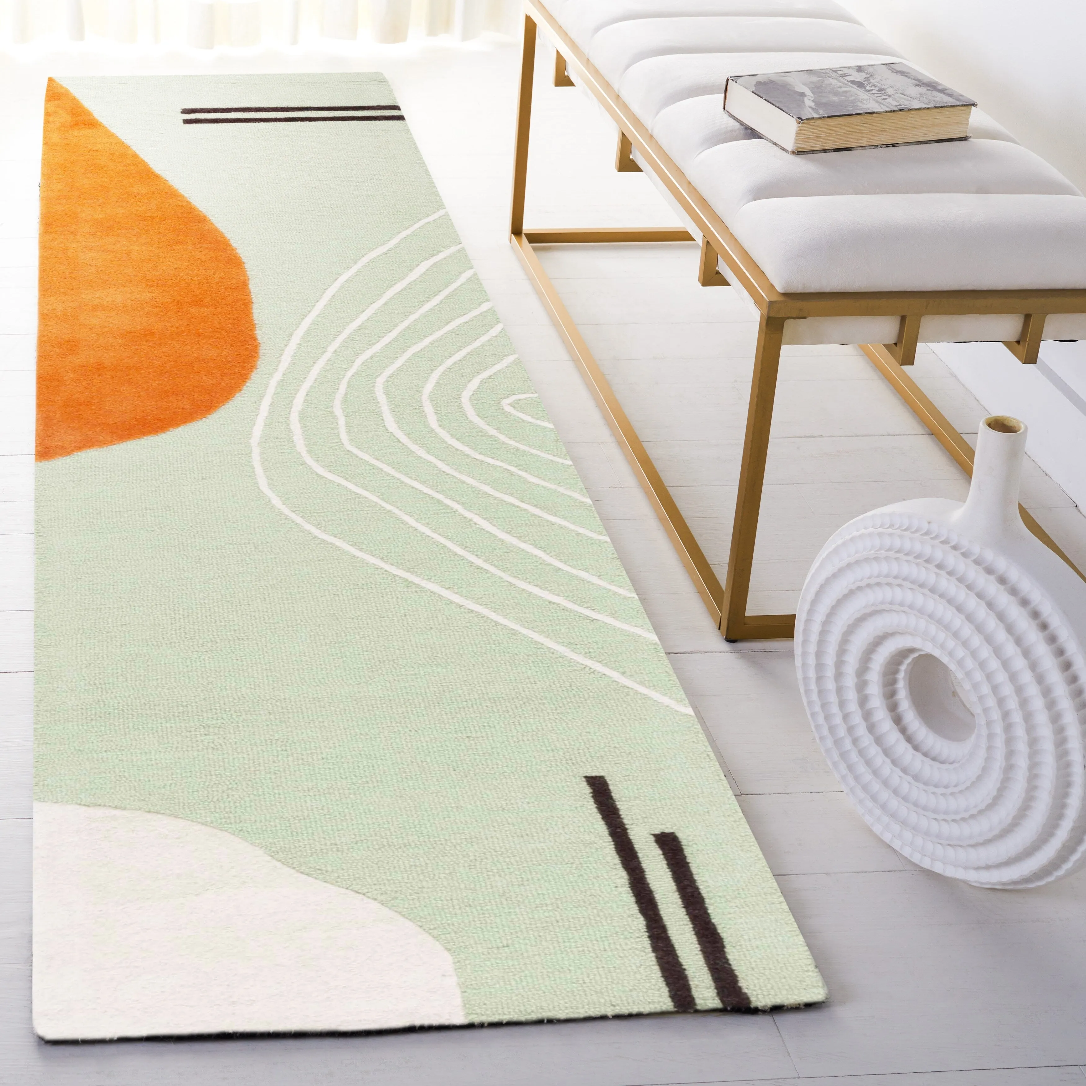 SAFAVIEH Handmade Rodeo Drive Abigayle Mid-Century Modern Wool Rug