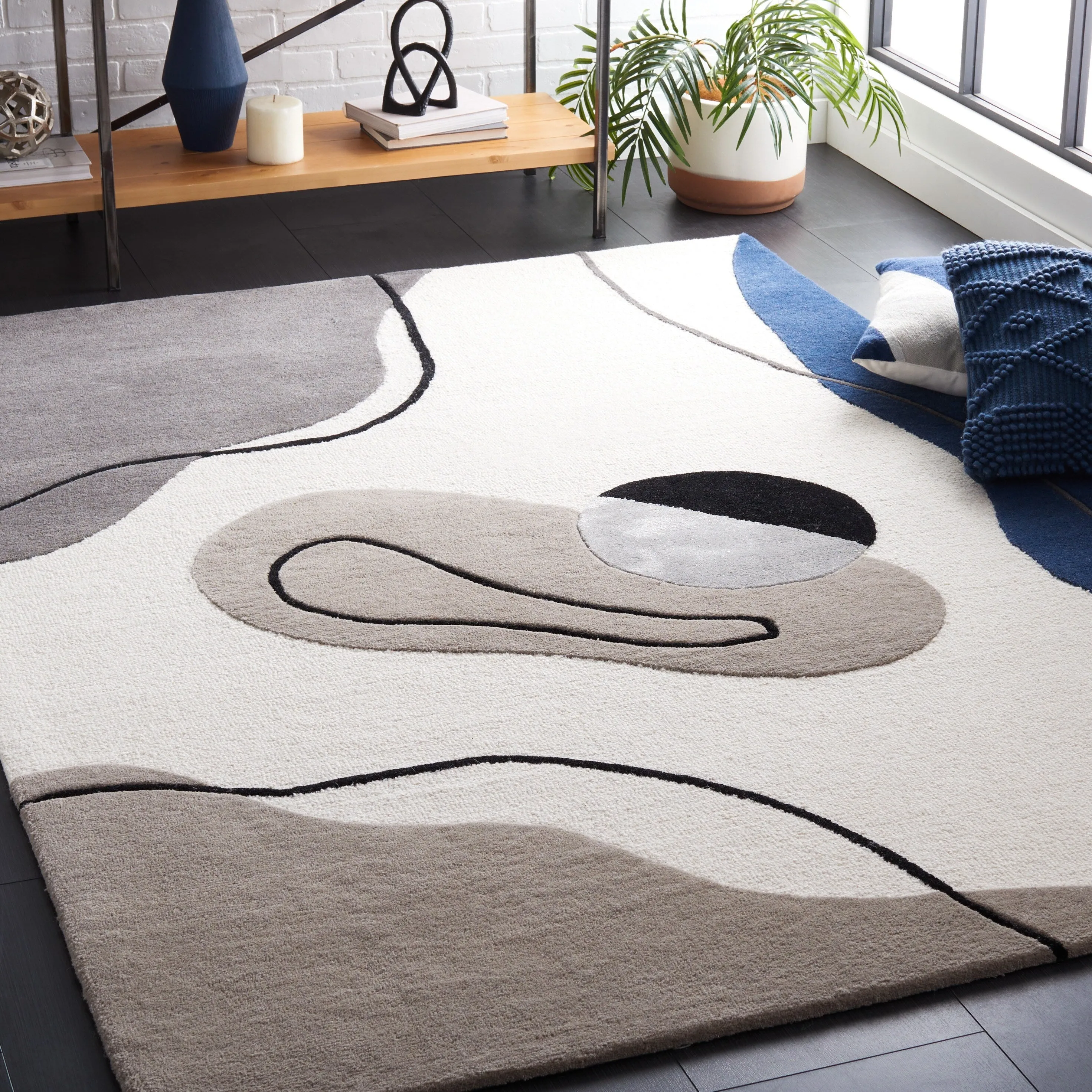 SAFAVIEH Handmade Rodeo Drive Keara Mid-Century Modern Wool Rug