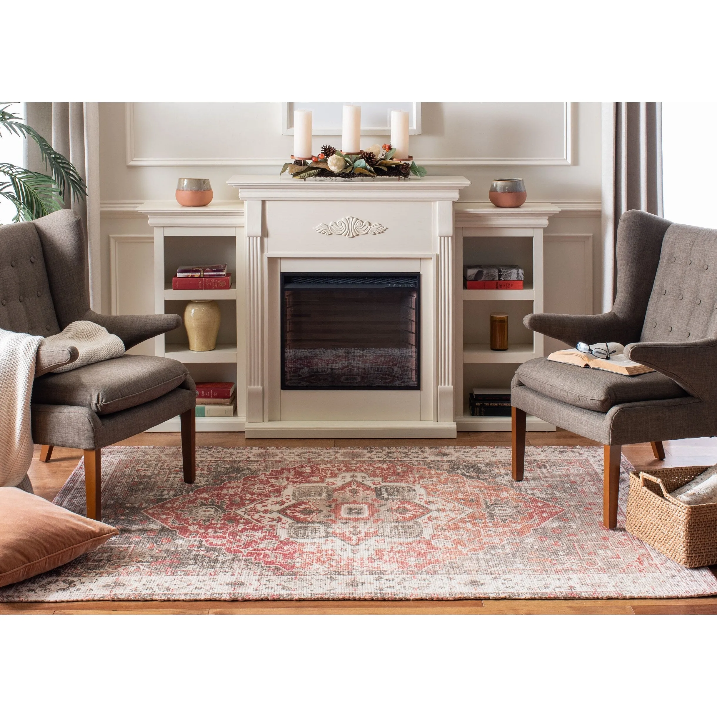 SAFAVIEH Handmade Saffron Ashlynn Traditional Oriental Distressed Cotton Rug